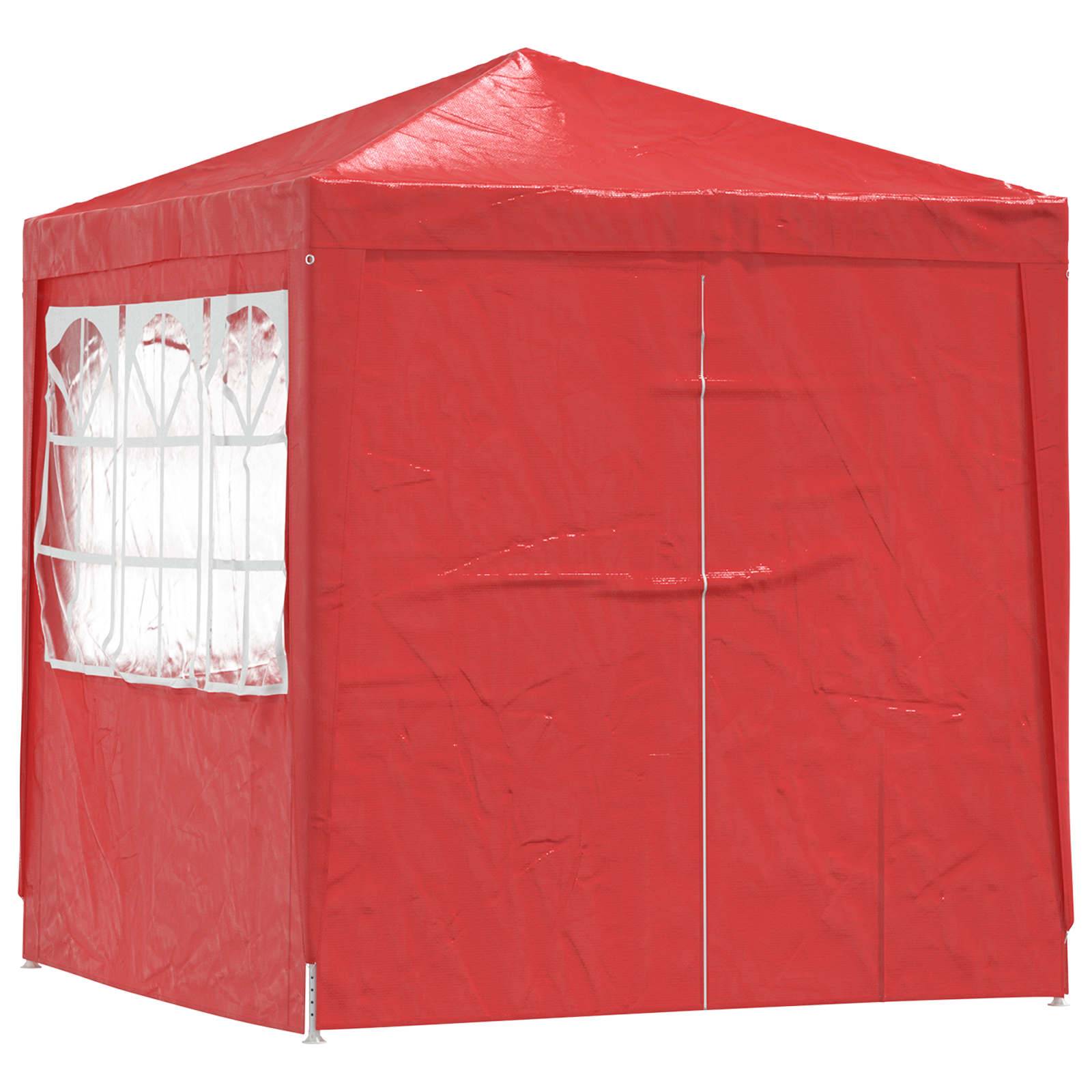 vidaXL Party-Zelt Rot 200 x 200 x 240 cm PE und Stahl