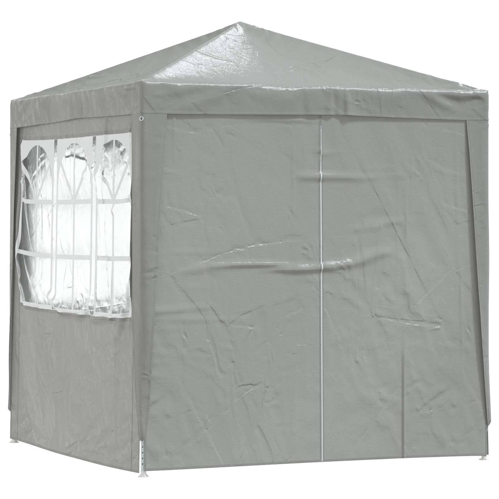 vidaXL Party-Zelt Hellgrau 200 x 200 x 240 cm PE und Stahl