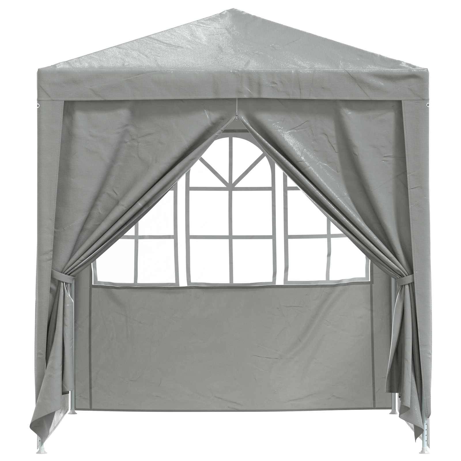 vidaXL Party-Zelt Hellgrau 200 x 200 x 240 cm PE und Stahl