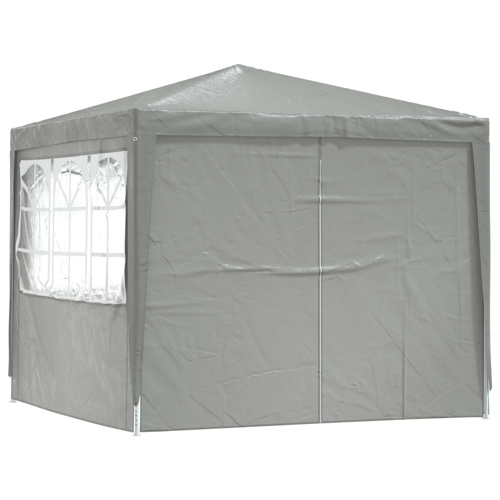 vidaXL Party-Zelt Hellgrau 250 x 250 x 240 cm PE und Stahl