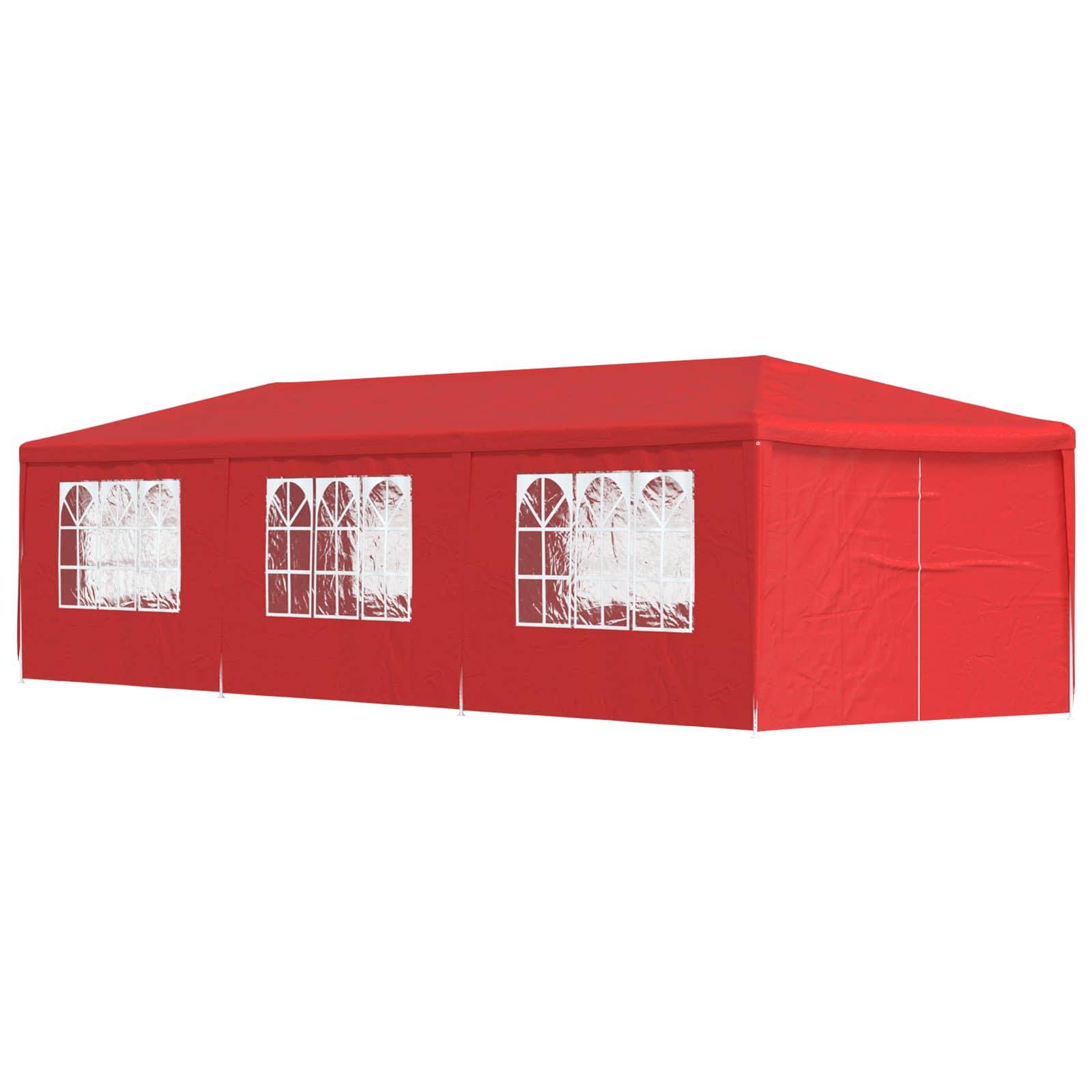 vidaXL Party-Zelt 900 x 300 x 255 cm Rot PE und Stahl