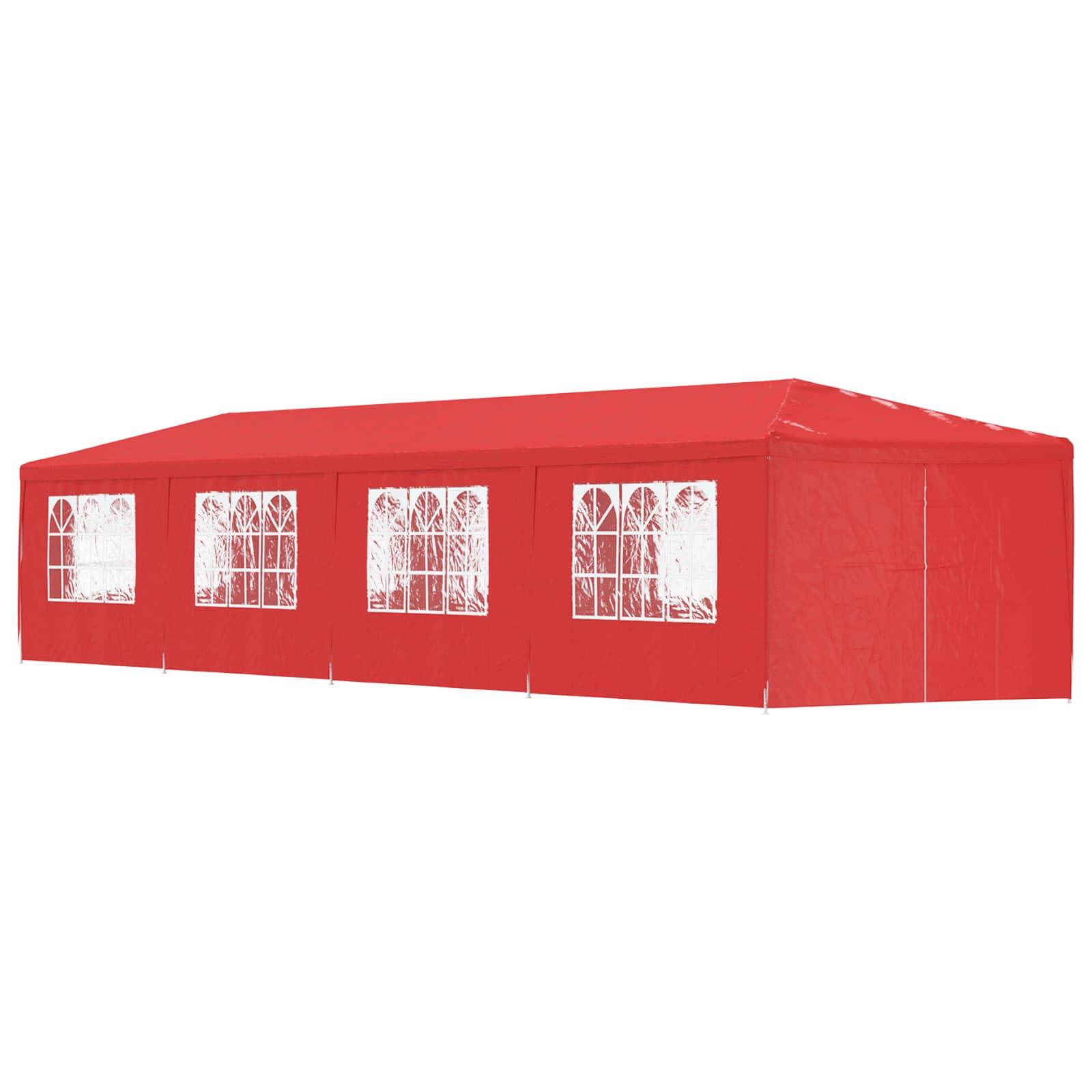 vidaXL Party-Zelt 1200 x 300 x 255 cm Rot PE und Stahl