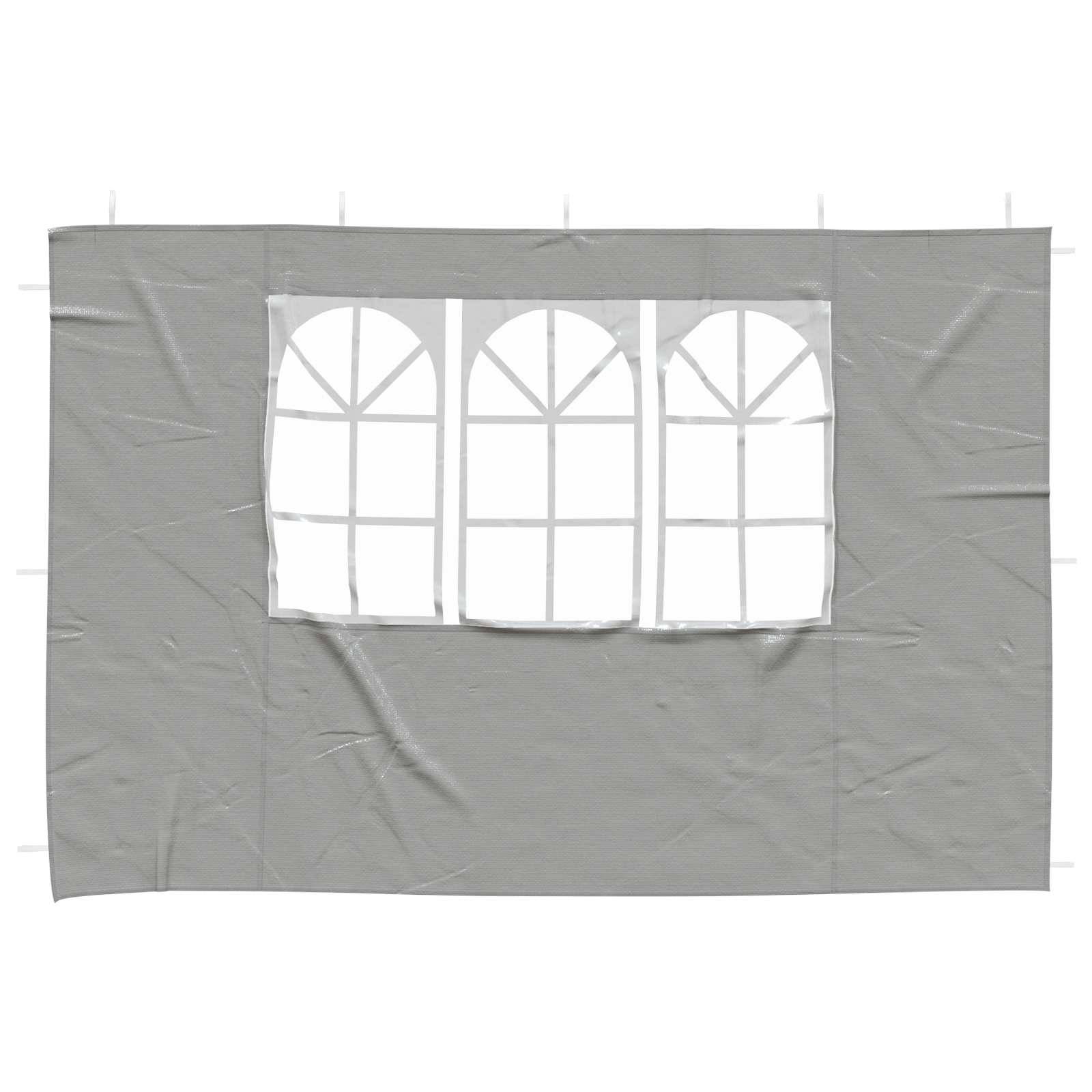 vidaXL Party Zelt Seitenteil 2 pcs 300 x 195 cm Hellgrau PE und Stahl