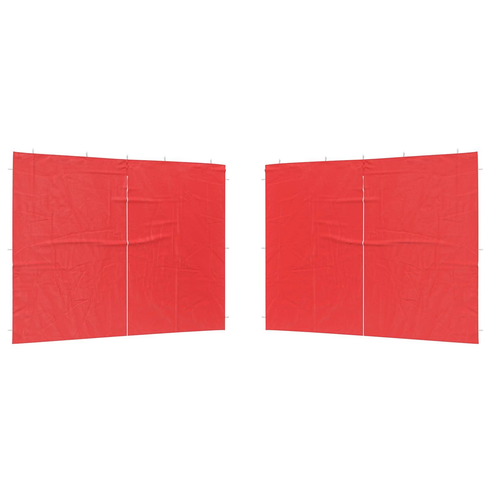 vidaXL Party Zelt Seitenteil 2 pcs Rot 300 x 195 cm PE und Stahl