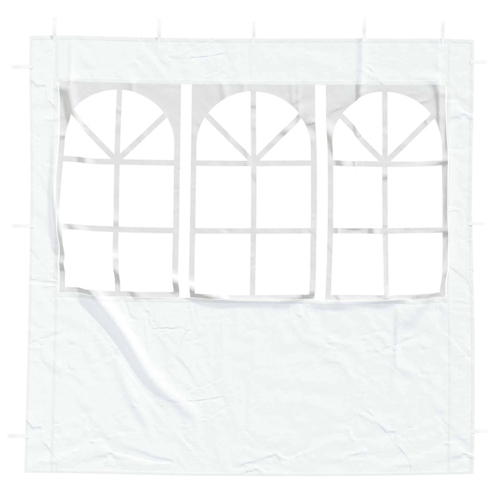 vidaXL Party Zelt Seitenteil 2 pcs 200 x 195 cm Weiß PE und Stahl