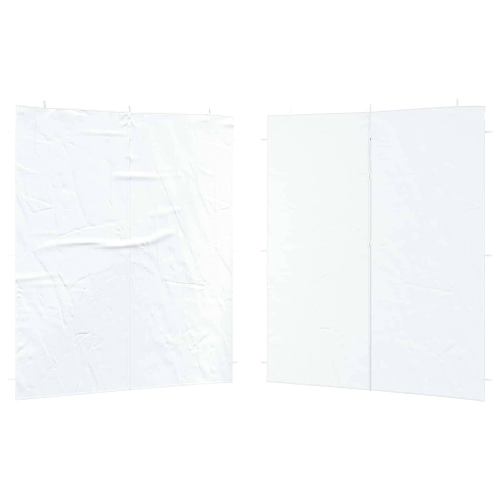 vidaXL Party Zelt Seitenteil 2 pcs Weiß 200 x 195 cm PE und Stahl