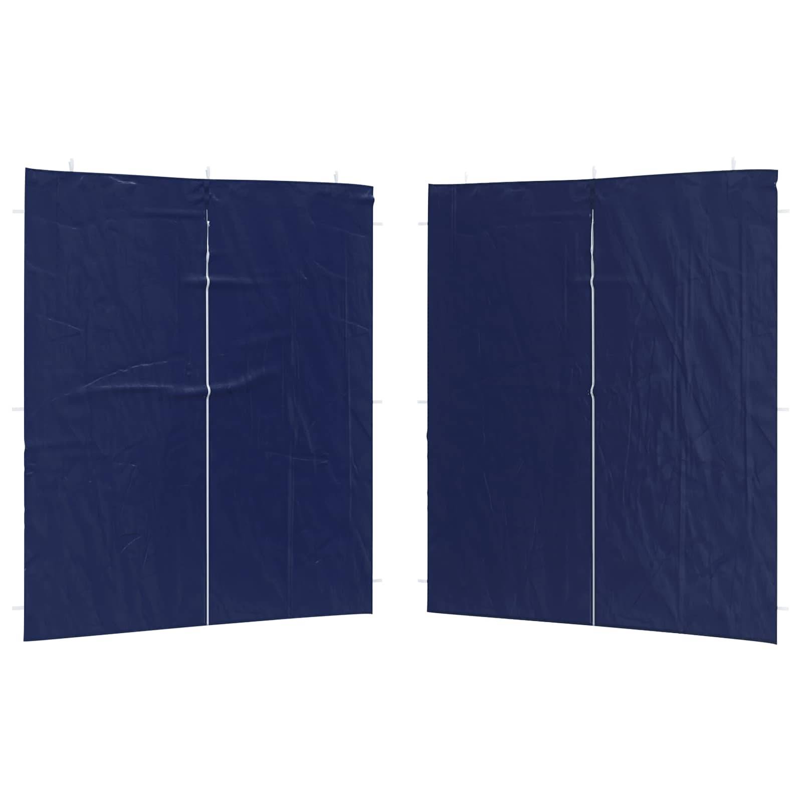 vidaXL Party Zelt Seitenteil 2 pcs Blau 200 x 195 cm PE und Stahl