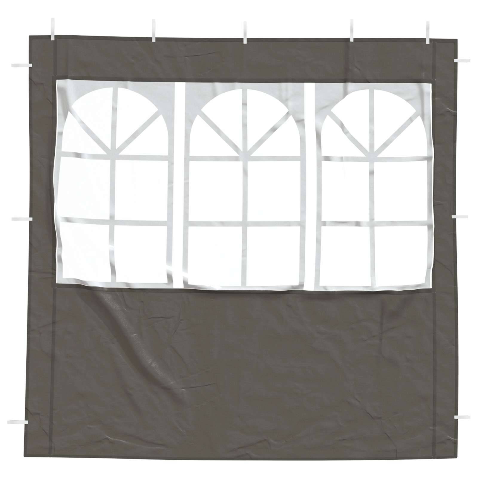 vidaXL Party Zelt Seitenteil 2 pcs 200 x 195 cm Anthrazit PE und Stahl