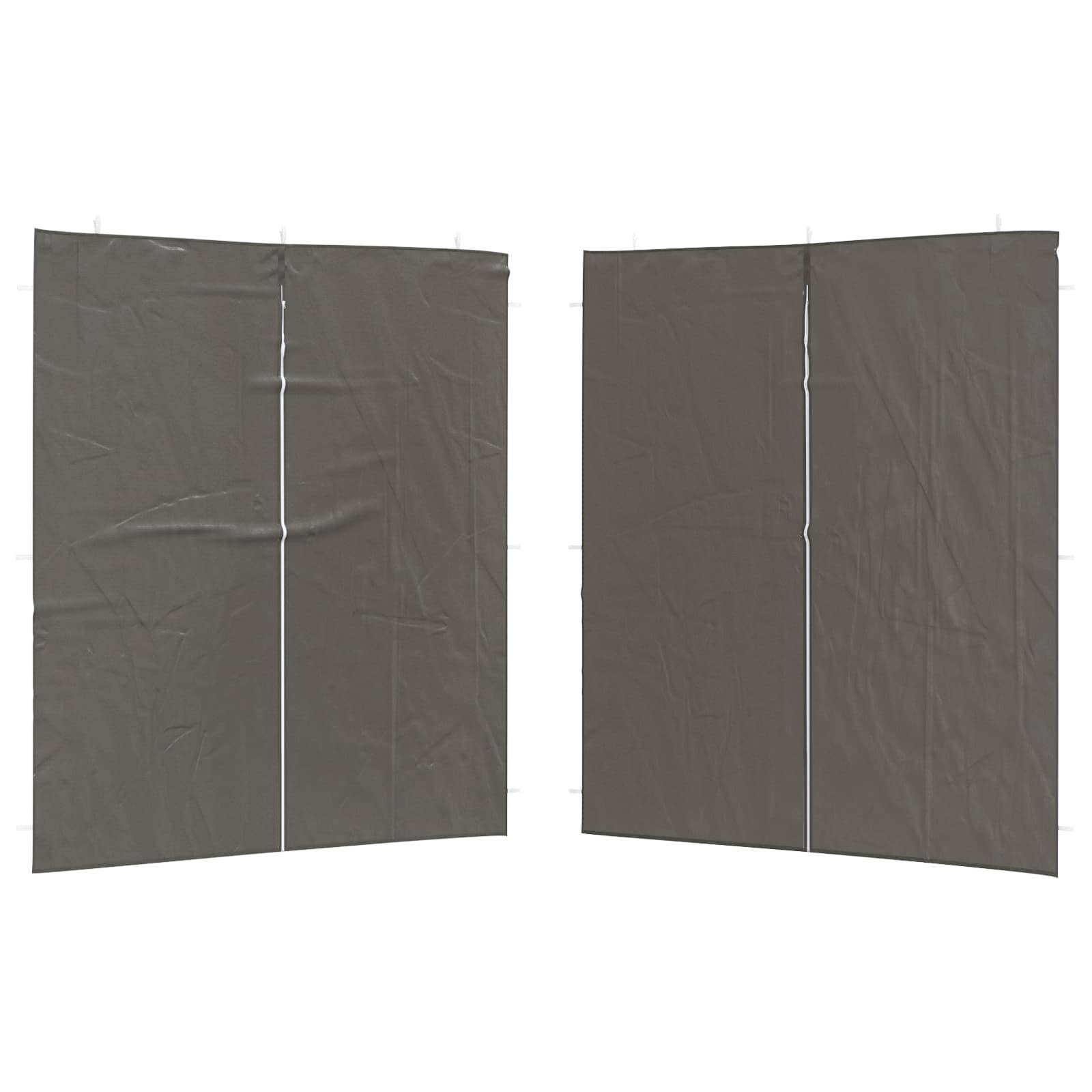 vidaXL Party Zelt Seitenteil 2 pcs Anthrazit 200 x 195 cm PE und Stahl