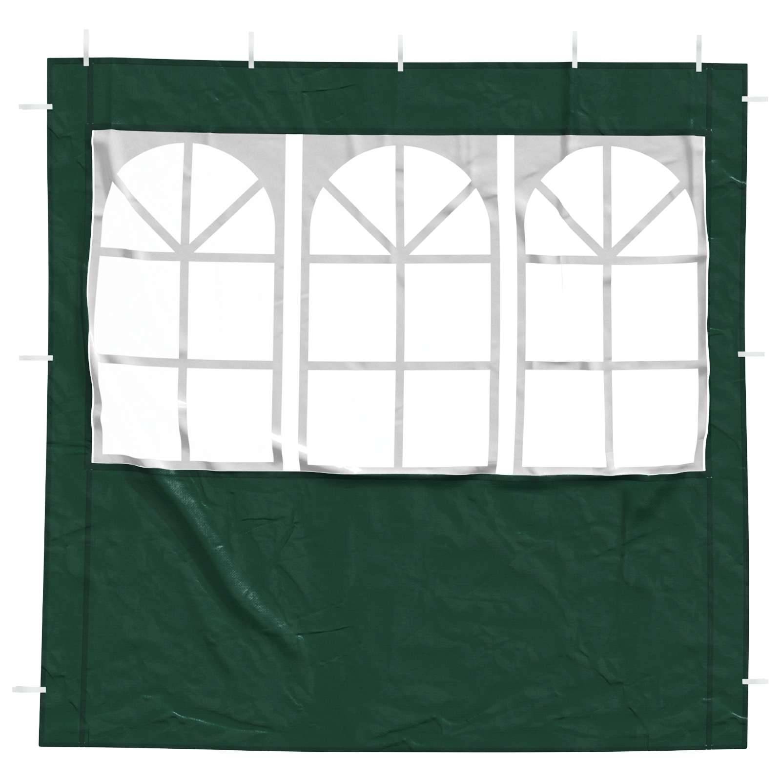 vidaXL Party Zelt Seitenteil 2 pcs 200 x 195 cm Grün PE und Stahl
