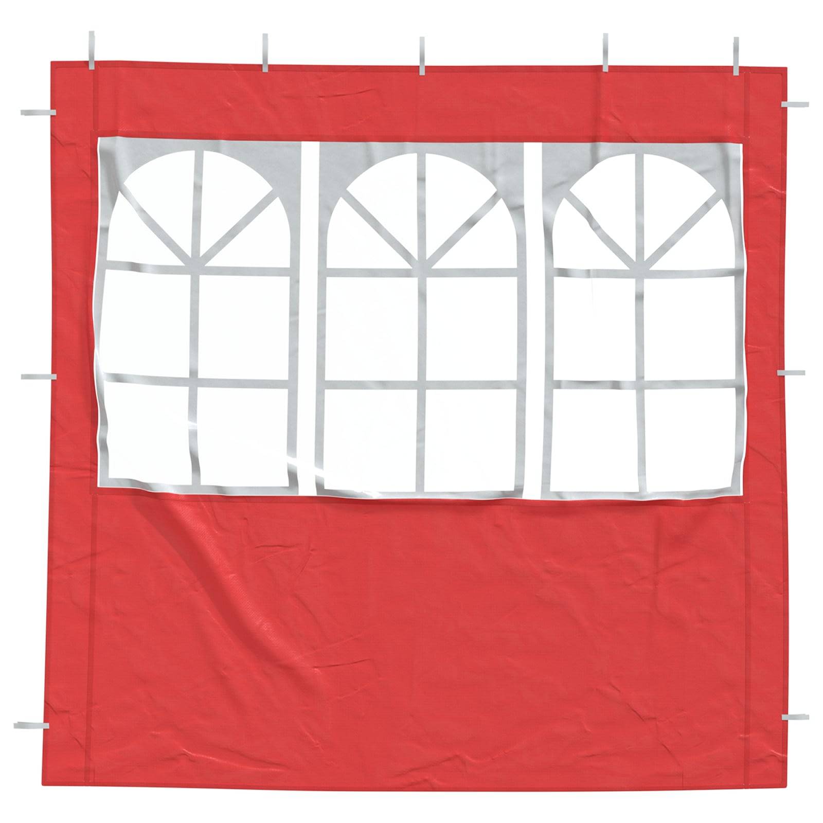 vidaXL Party Zelt Seitenteil 2 pcs 200 x 195 cm Rot PE und Stahl
