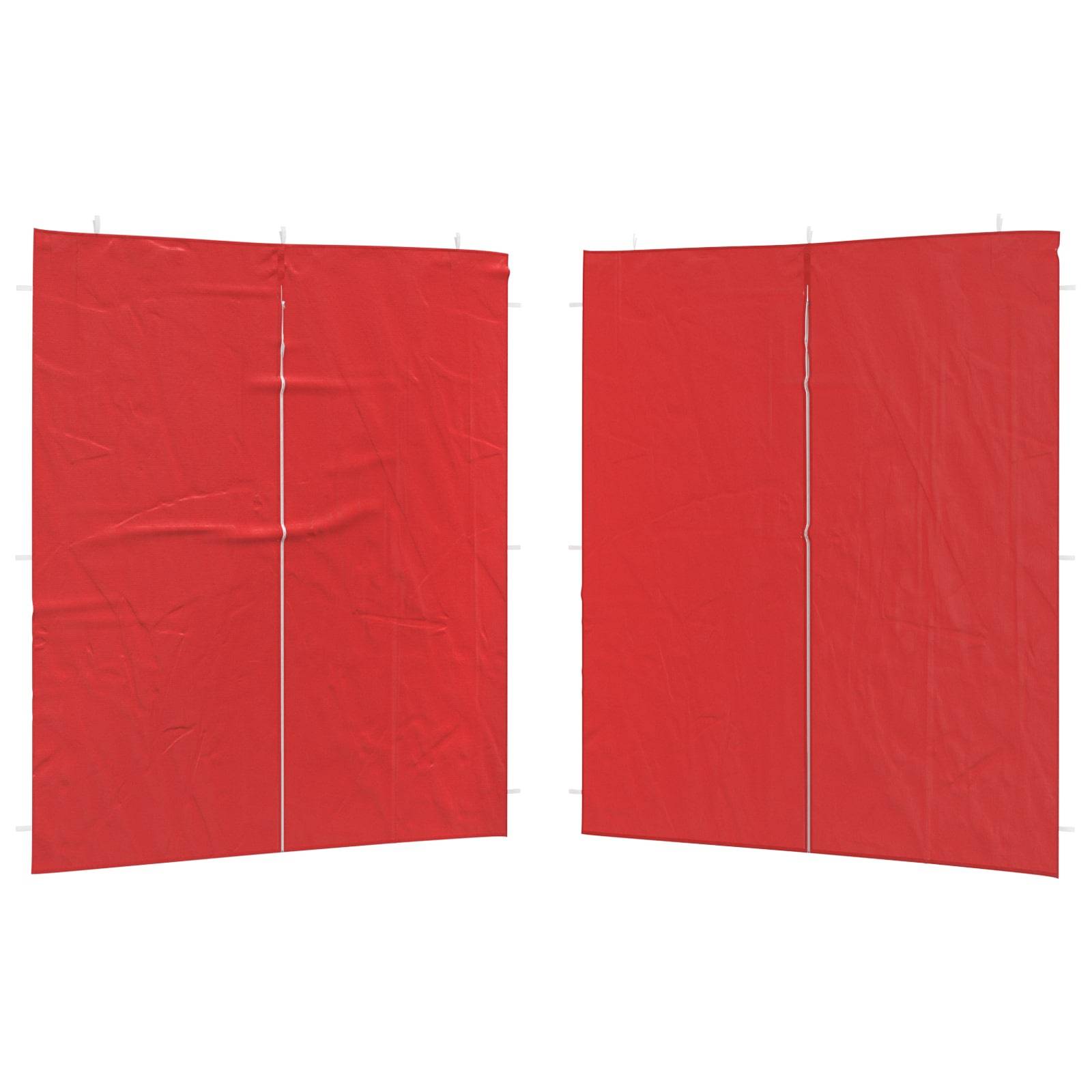 vidaXL Party Zelt Seitenteil 2 pcs Rot 200 x 195 cm PE und Stahl