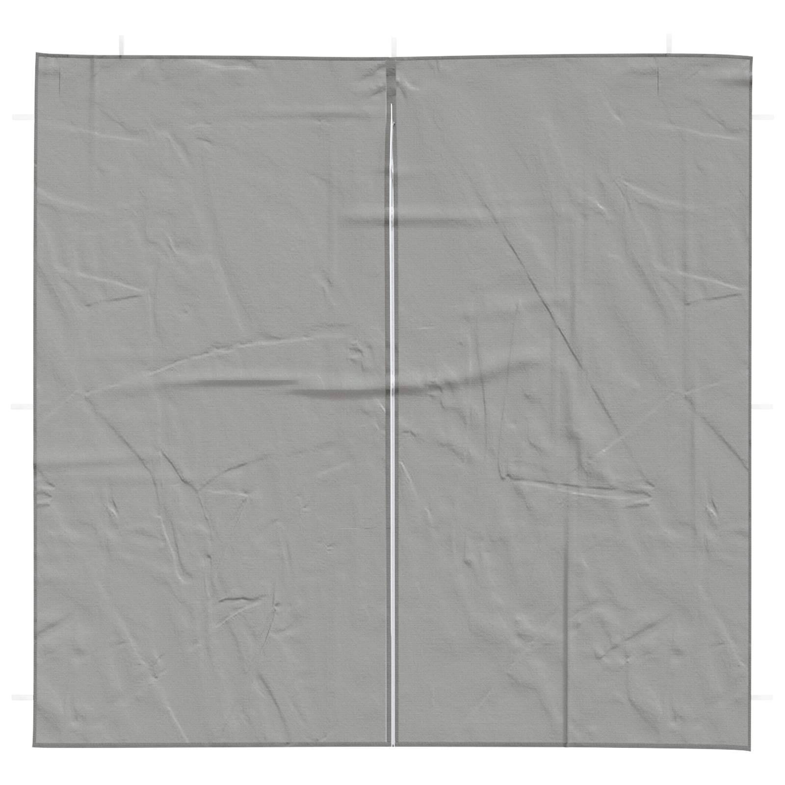 vidaXL Party Zelt Seitenteil 2 pcs Hellgrau 200 x 195 cm PE und Stahl