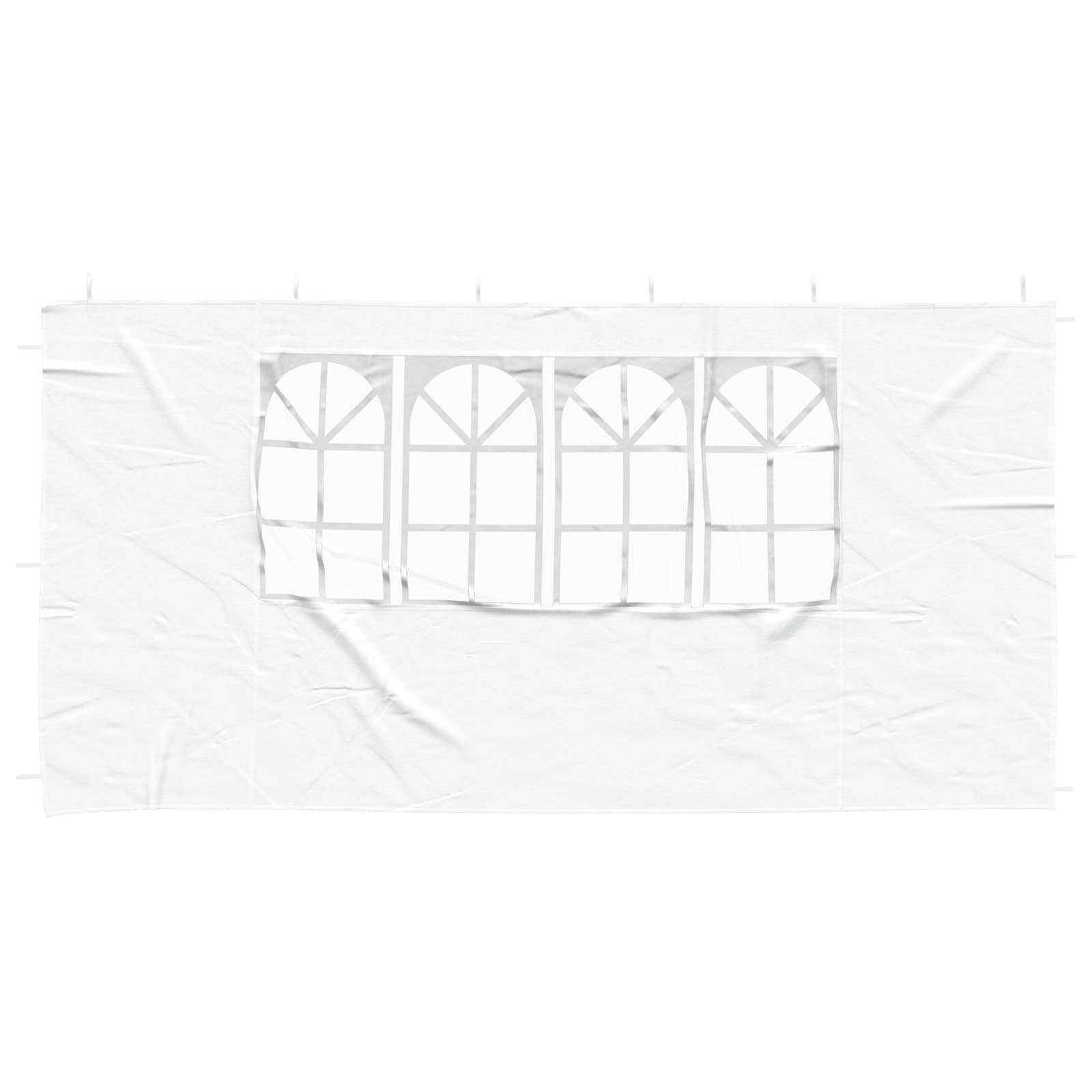 vidaXL Party Zelt Seitenteil 2 pcs 400 x 195 cm Weiß PE und Stahl