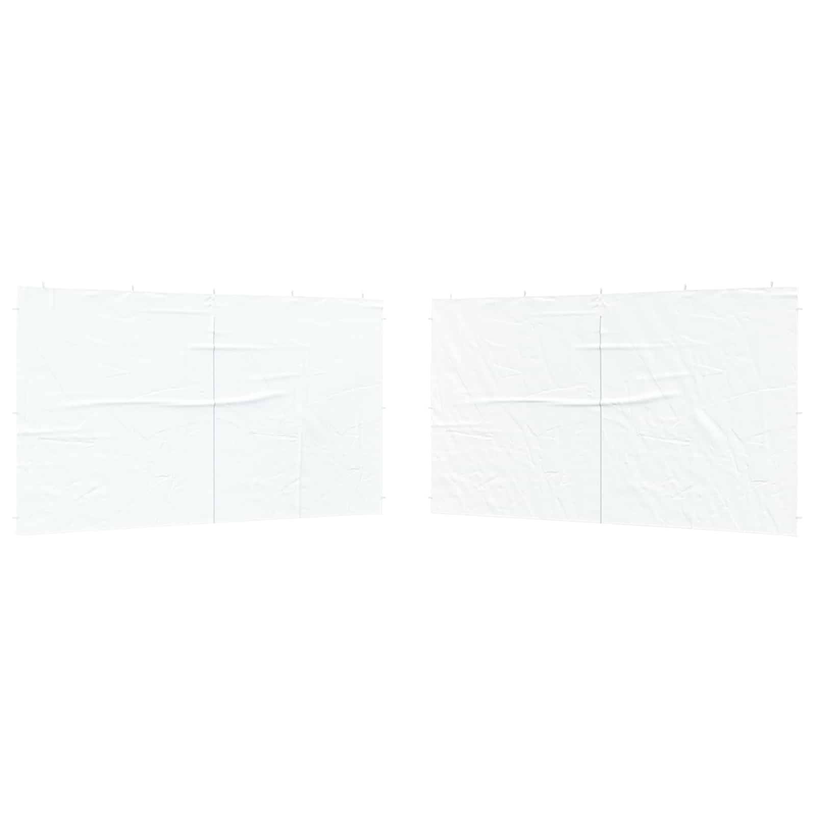 vidaXL Party Zelt Seitenteil 2 pcs Weiß 400 x 195 cm PE und Stahl