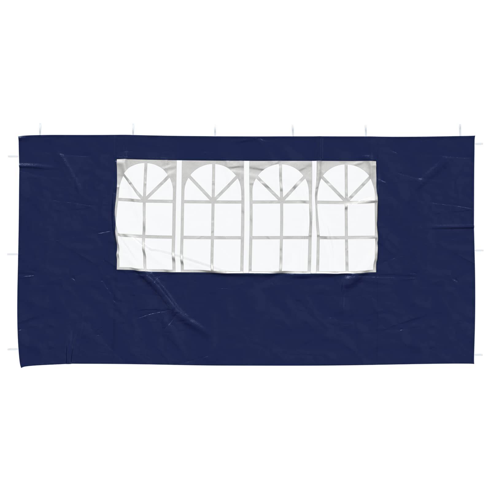 vidaXL Party Zelt Seitenteil 2 pcs 400 x 195 cm Blau PE und Stahl