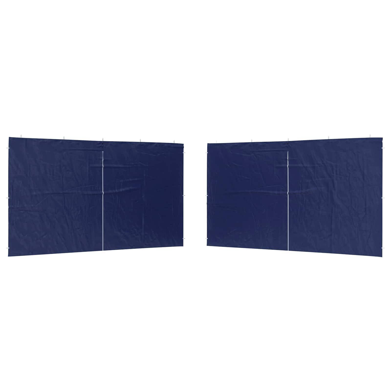 vidaXL Party Zelt Seitenteil 2 pcs Blau 400 x 195 cm PE und Stahl