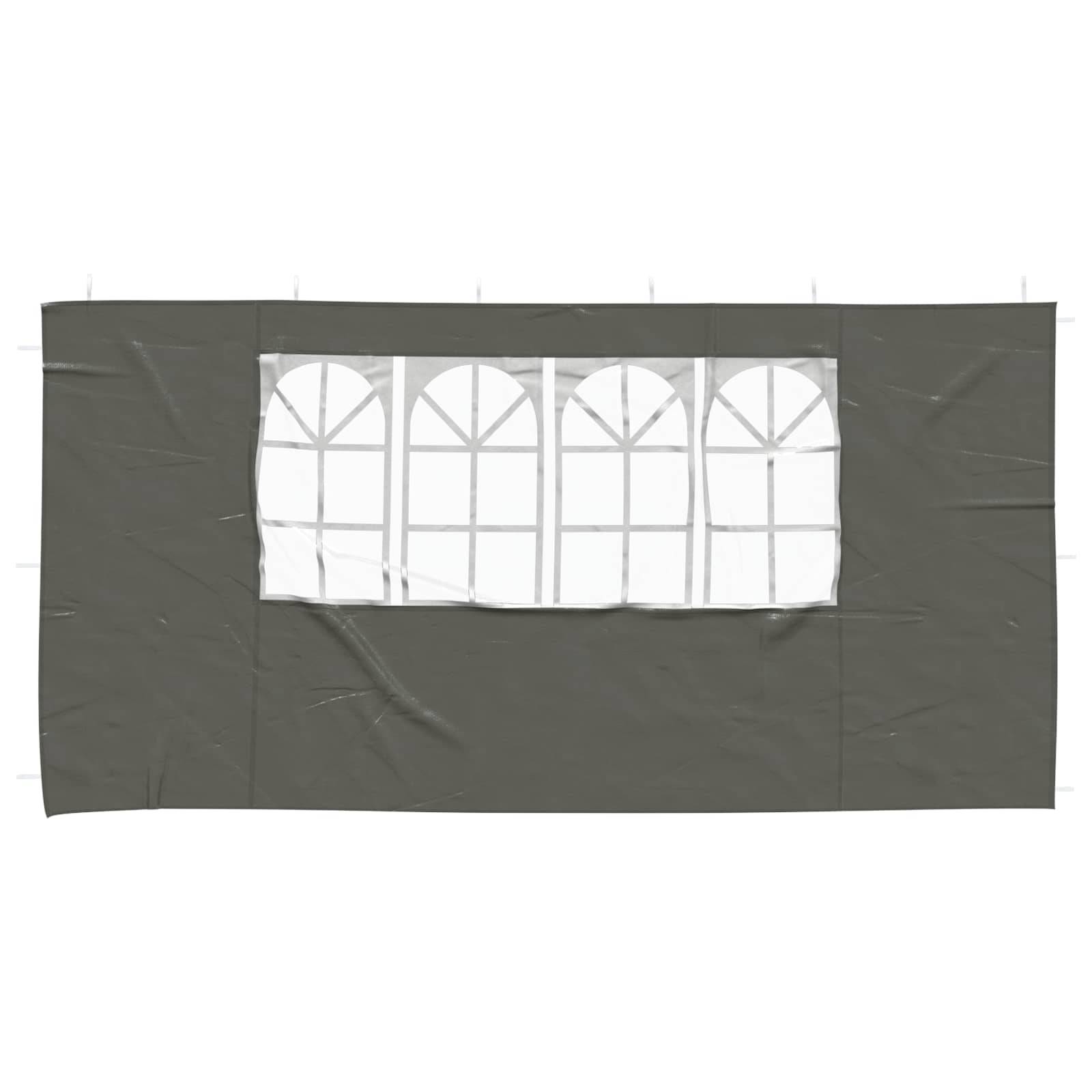 vidaXL Party Zelt Seitenteil 2 pcs 400 x 195 cm Anthrazit PE und Stahl