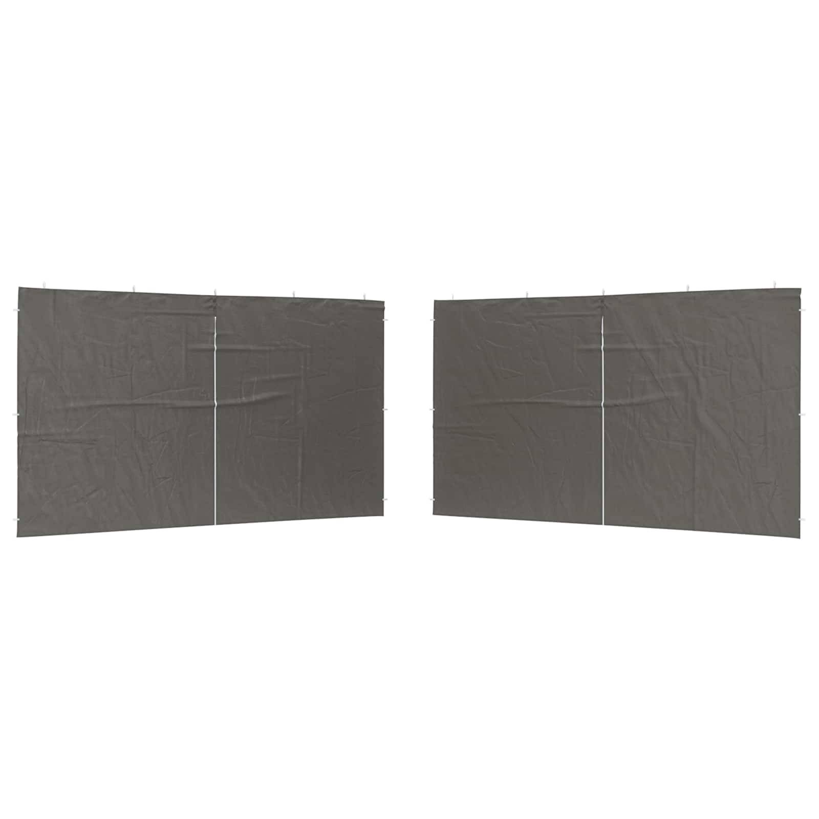 vidaXL Party Zelt Seitenteil 2 pcs Anthrazit 400 x 195 cm PE und Stahl