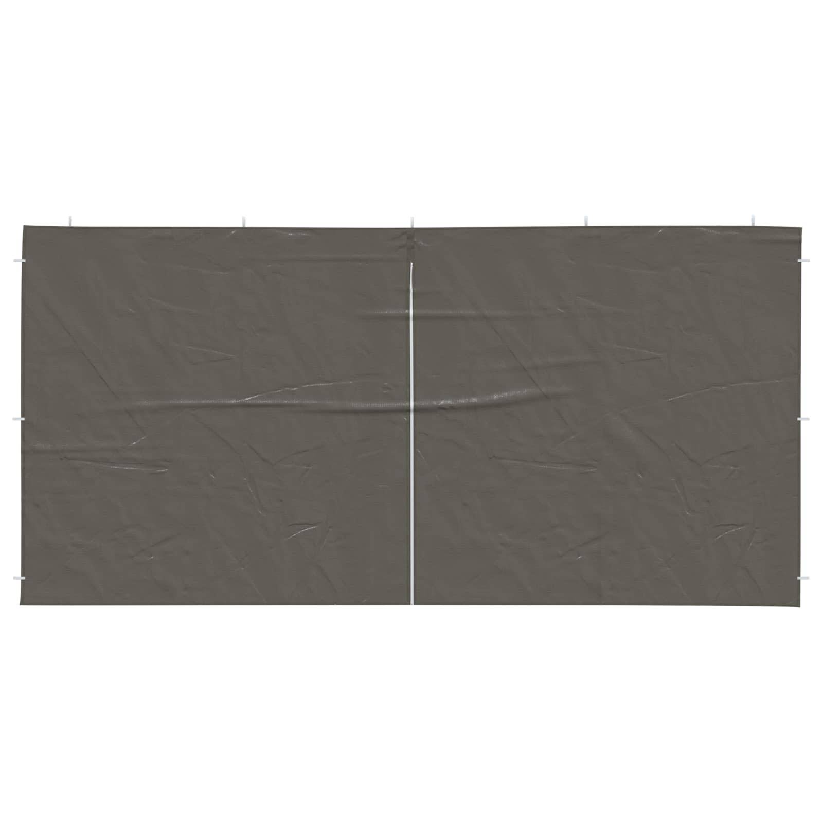 vidaXL Party Zelt Seitenteil 2 pcs Anthrazit 400 x 195 cm PE und Stahl