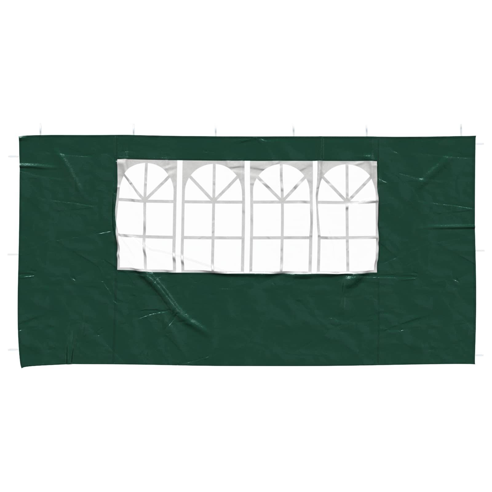 vidaXL Party Zelt Seitenteil 2 pcs 400 x 195 cm Grün PE und Stahl