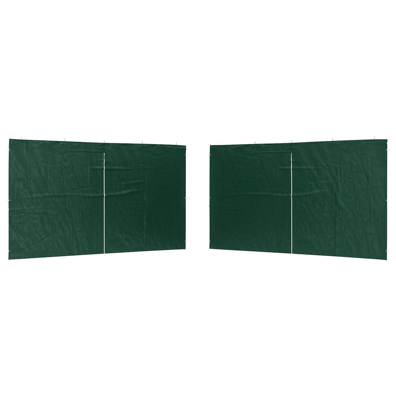 vidaXL Party Zelt Seitenteil 2 pcs Grün 400 x 195 cm PE und Stahl