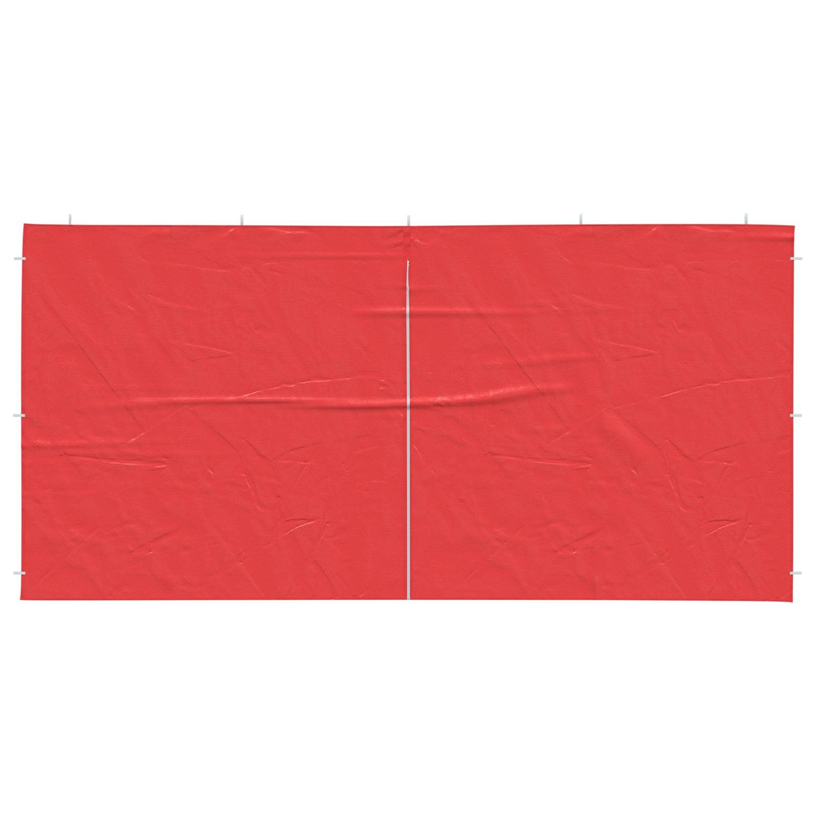 vidaXL Party Zelt Seitenteil 2 pcs Rot 400 x 195 cm PE und Stahl
