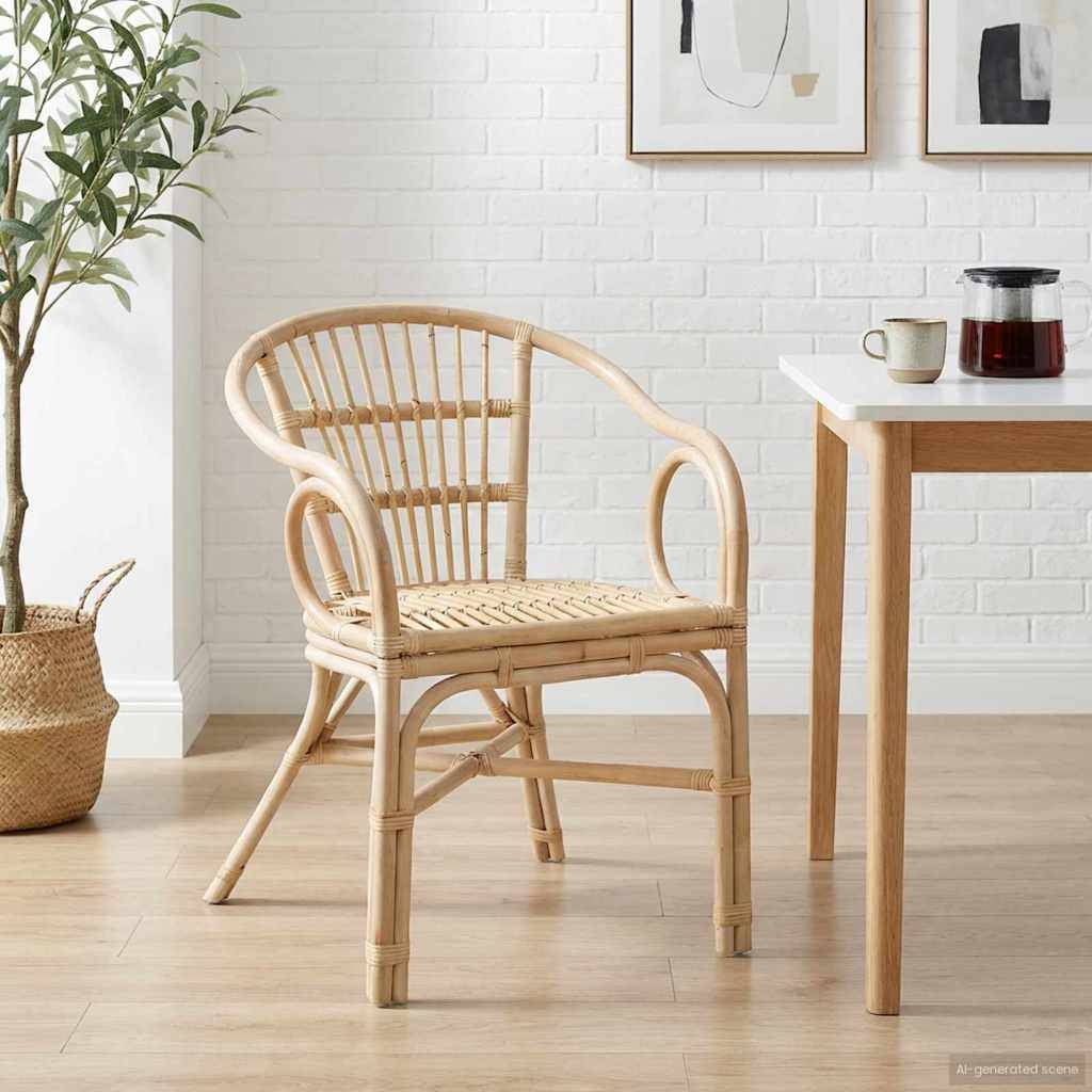 vidaXL Stapelstuhl Natur 58 x 60 x 81 cm Rattan