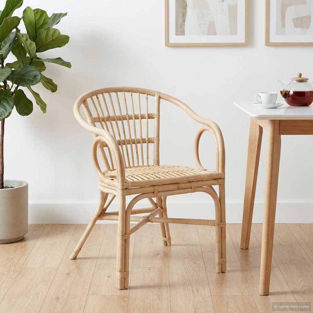 vidaXL Stapelstuhl Natur 58 x 60 x 81 cm Rattan