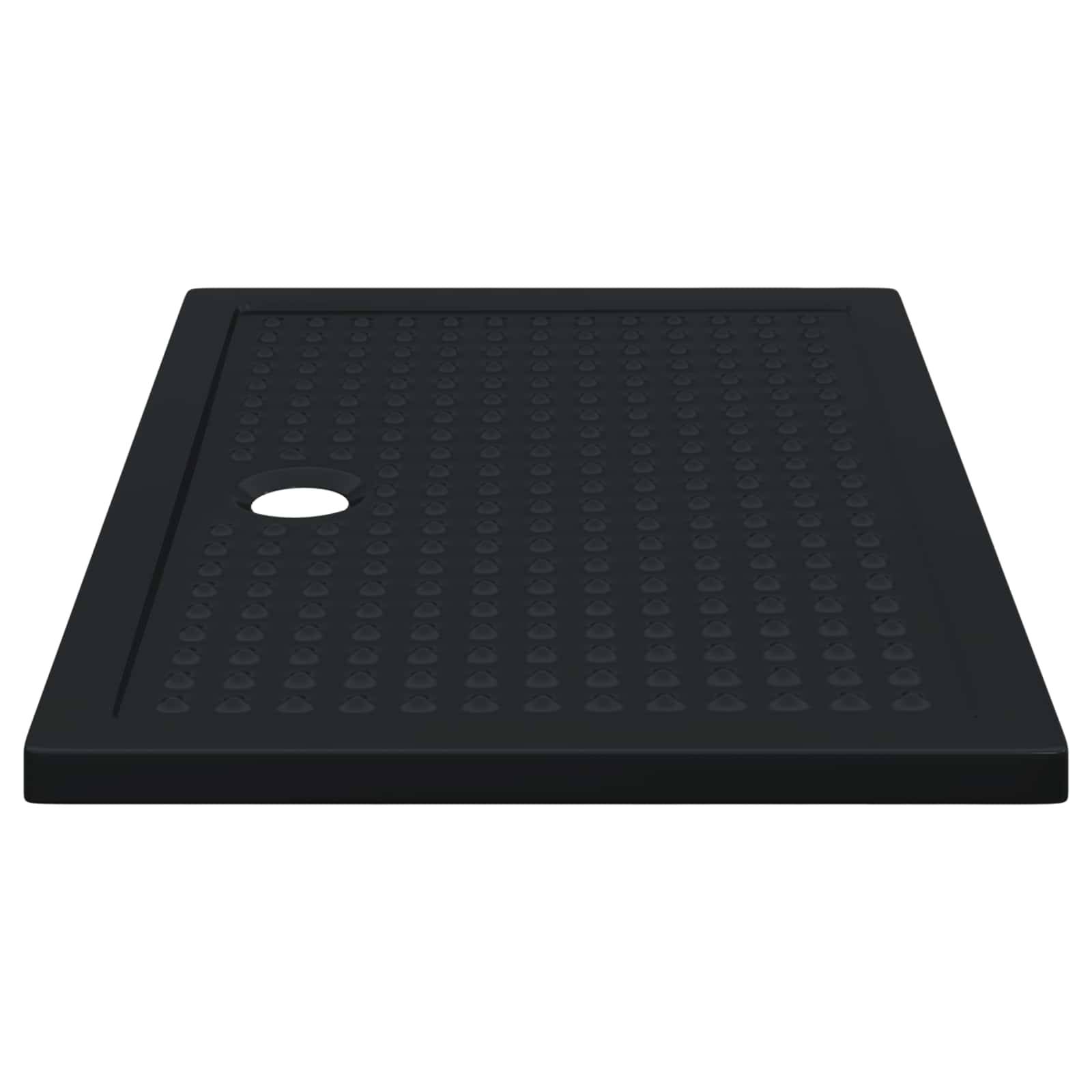 vidaXL Duschbodenablage mit Punkten Schwarz 120 x 80 x 4 cm ABS
