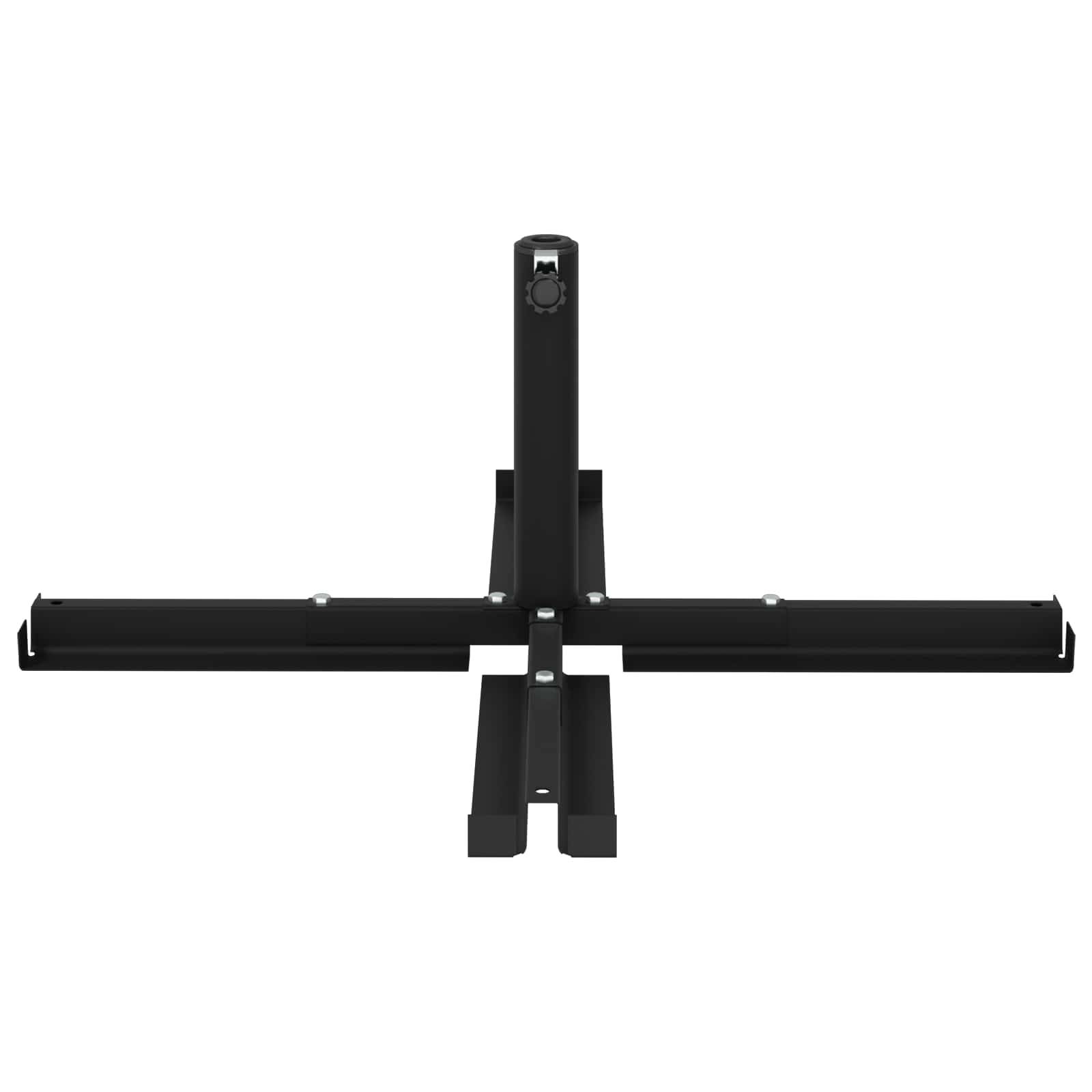 vidaXL Parasolständer für 25–50 mm Stange Schwarz
