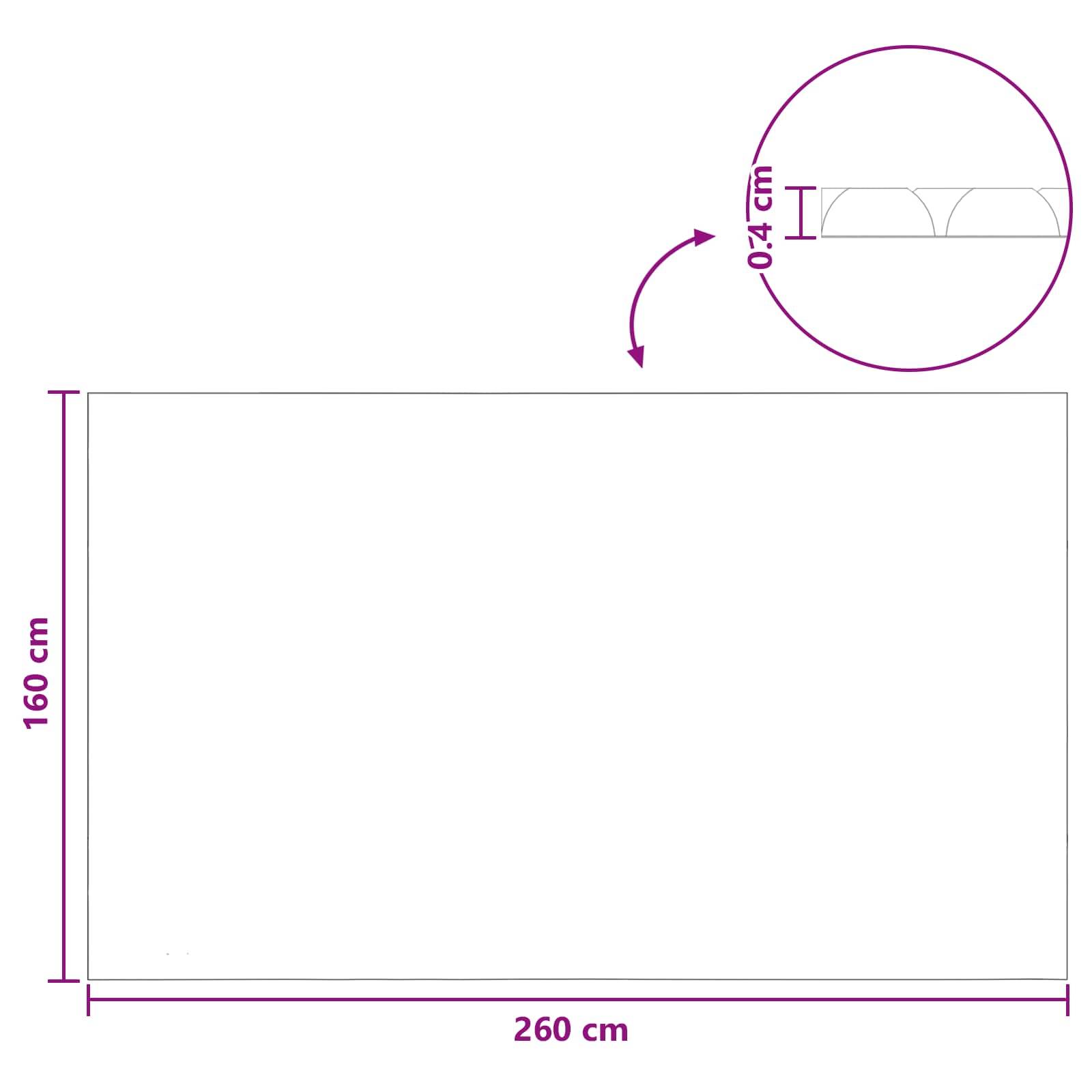 vidaXL Poolabdeckung Extra Schwer Schwarz und Blau 260 x 160 cm PE