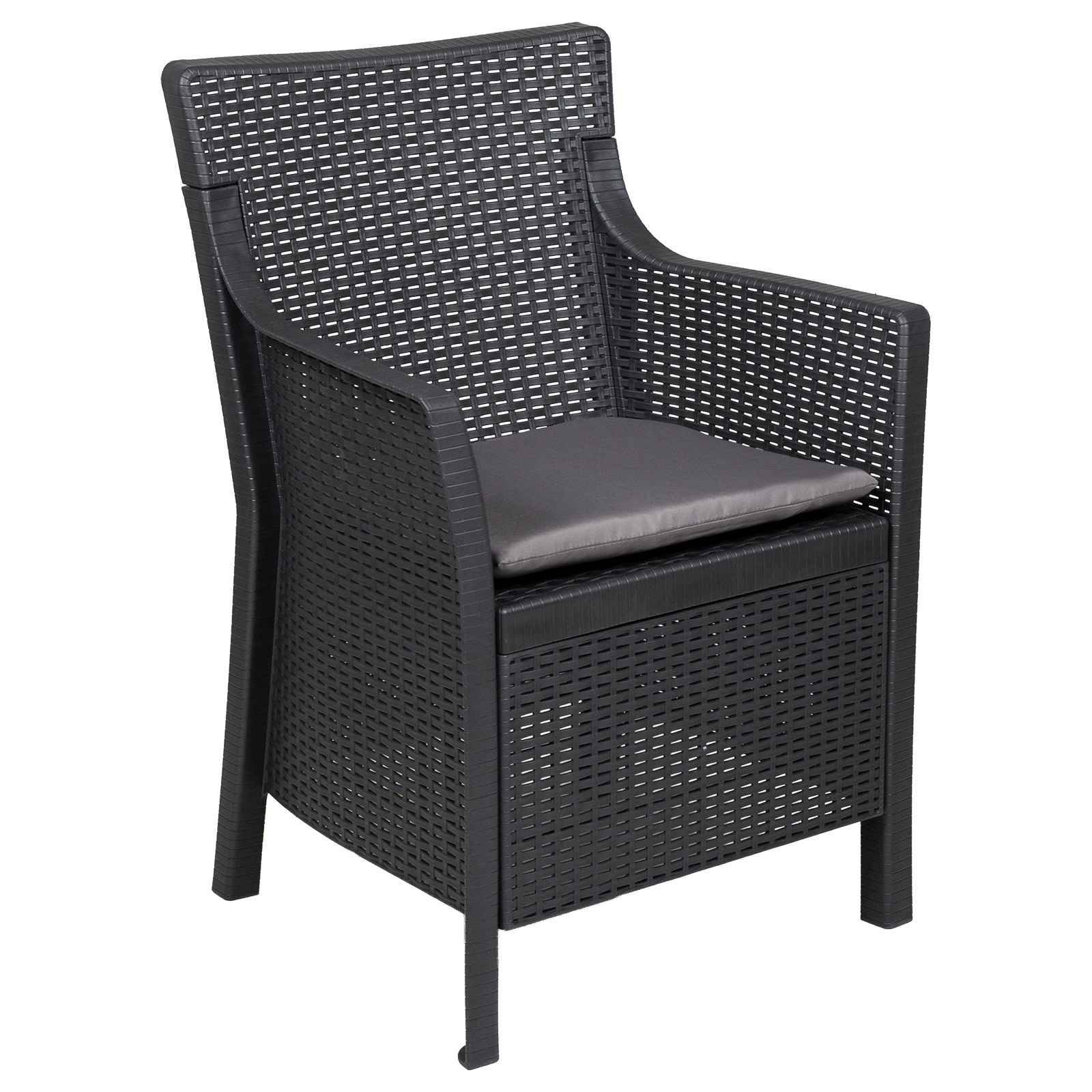 vidaXL Lounge-Set mit Kissen 3 pcs Anthrazit PP