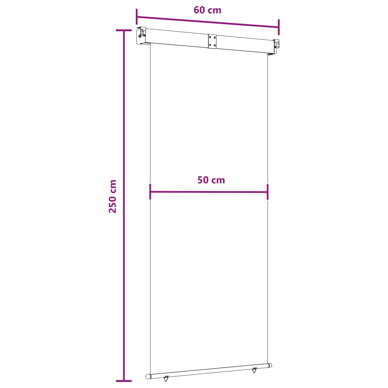 vidaXL Balkon Seitenmarkise 100% Polyester Eisen Stahl
