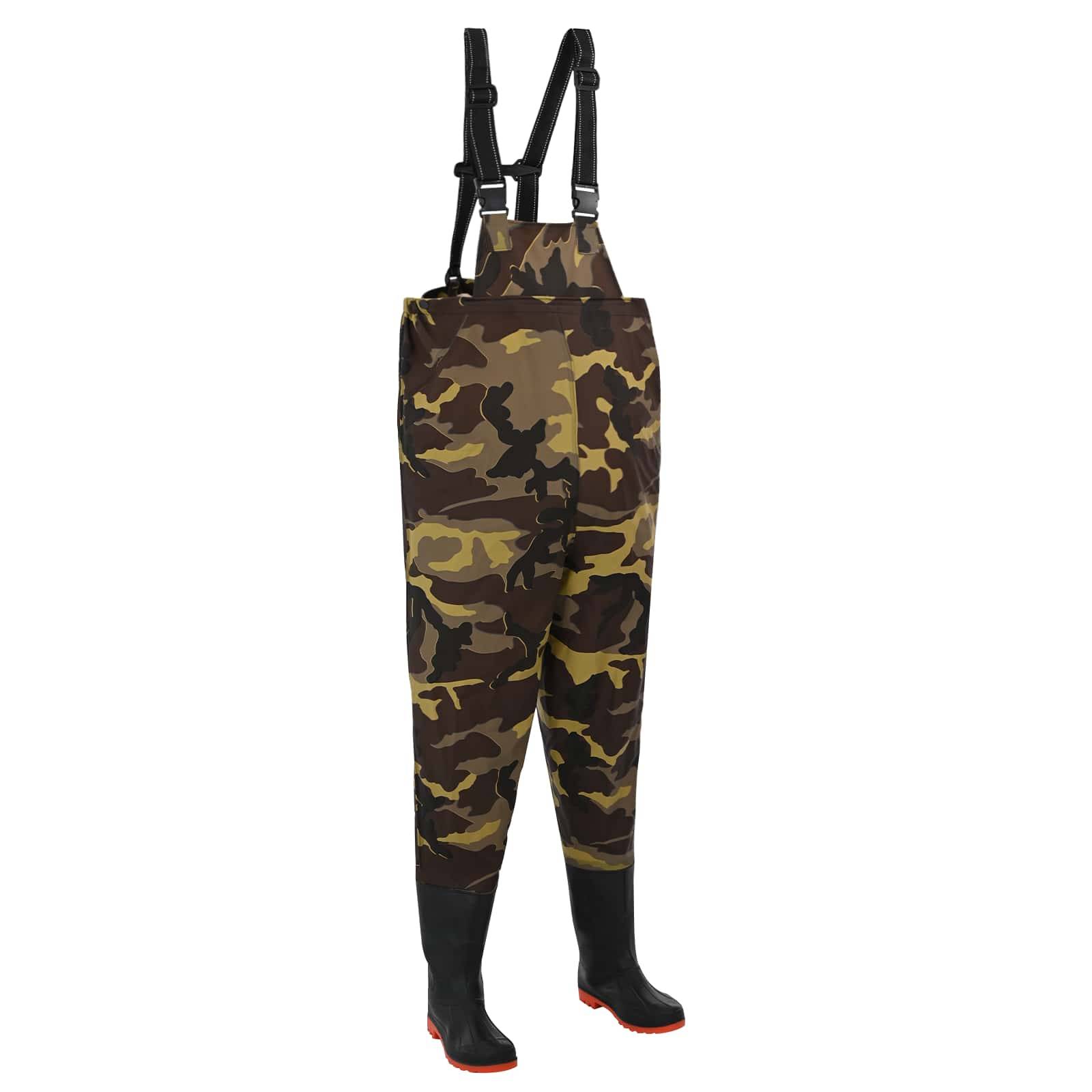 vidaXL Wathose mit Stiefeln PVC-beschichtetes Polyester Größe 43