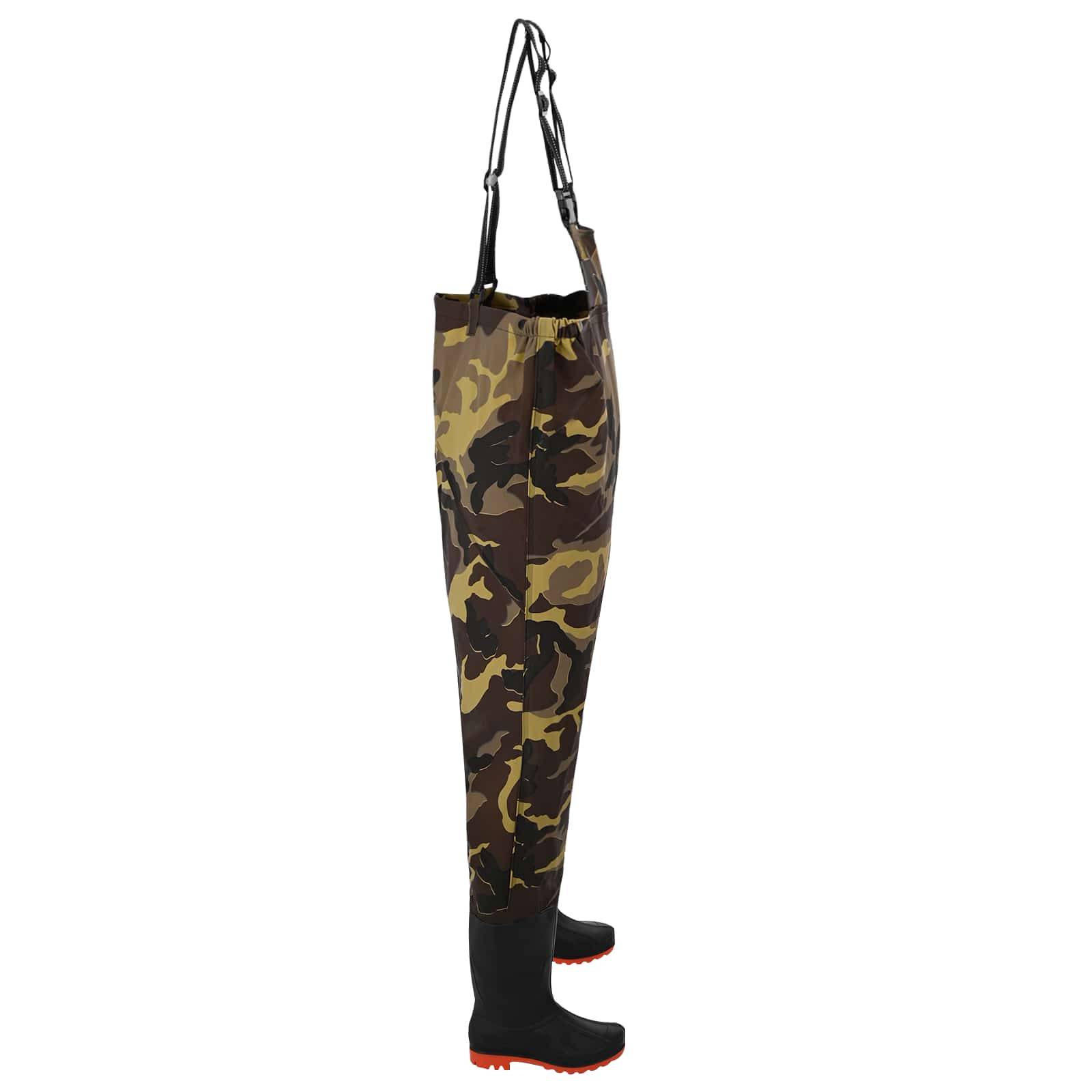 vidaXL Wathose mit Stiefeln PVC-beschichtetes Polyester Größe 43