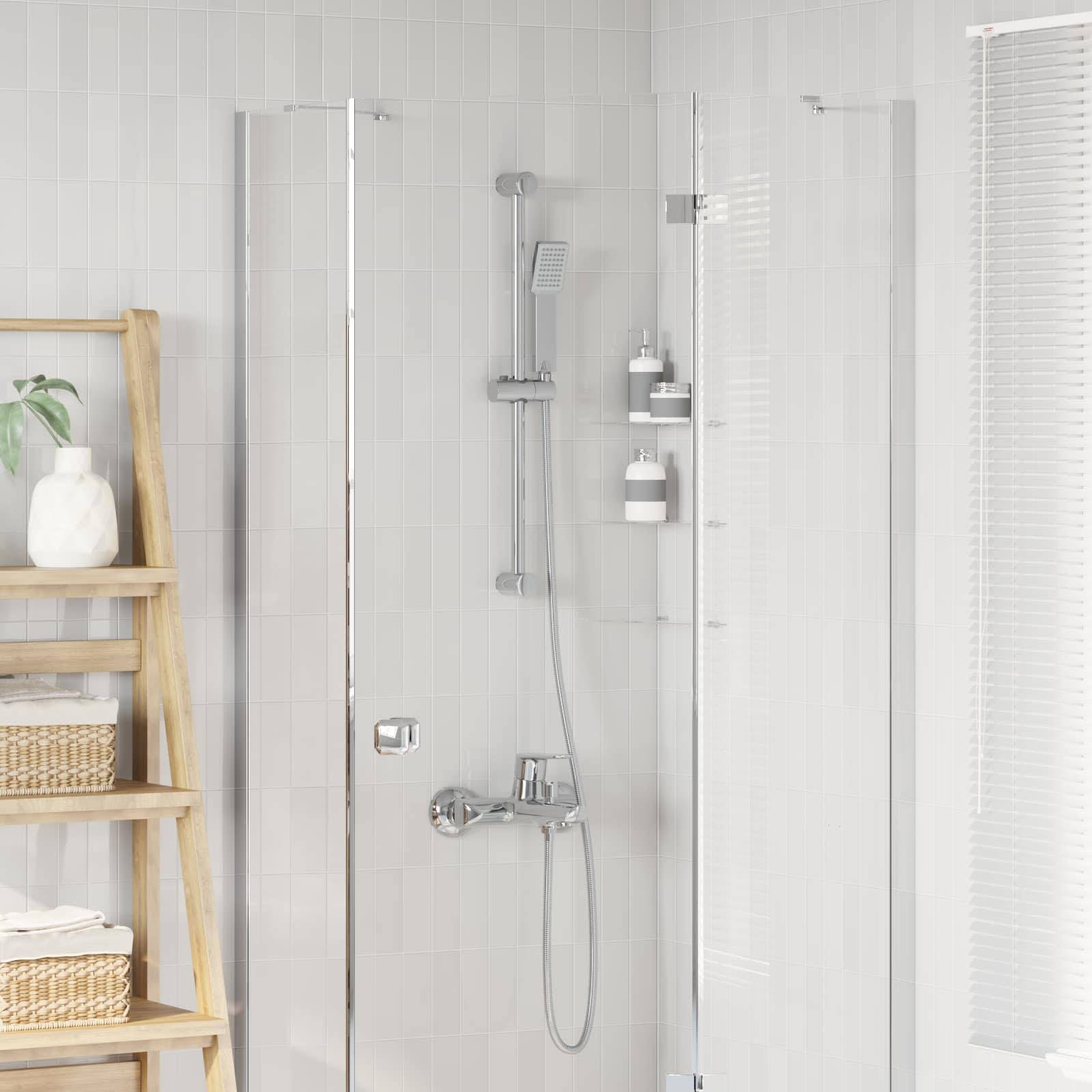 vidaXL Duschsystem-Set Chrom 70 cm Edelstahl