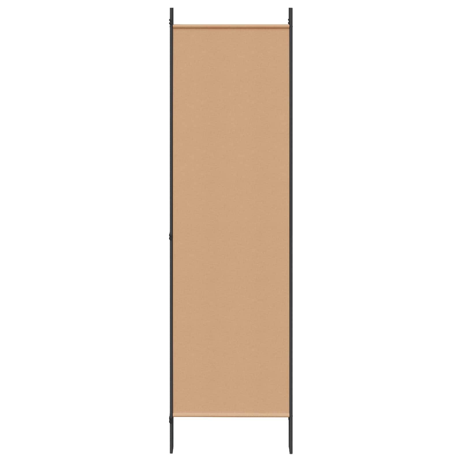 vidaXL 5-teiliger Raumteiler Beige 250 x 180 cm Stoff