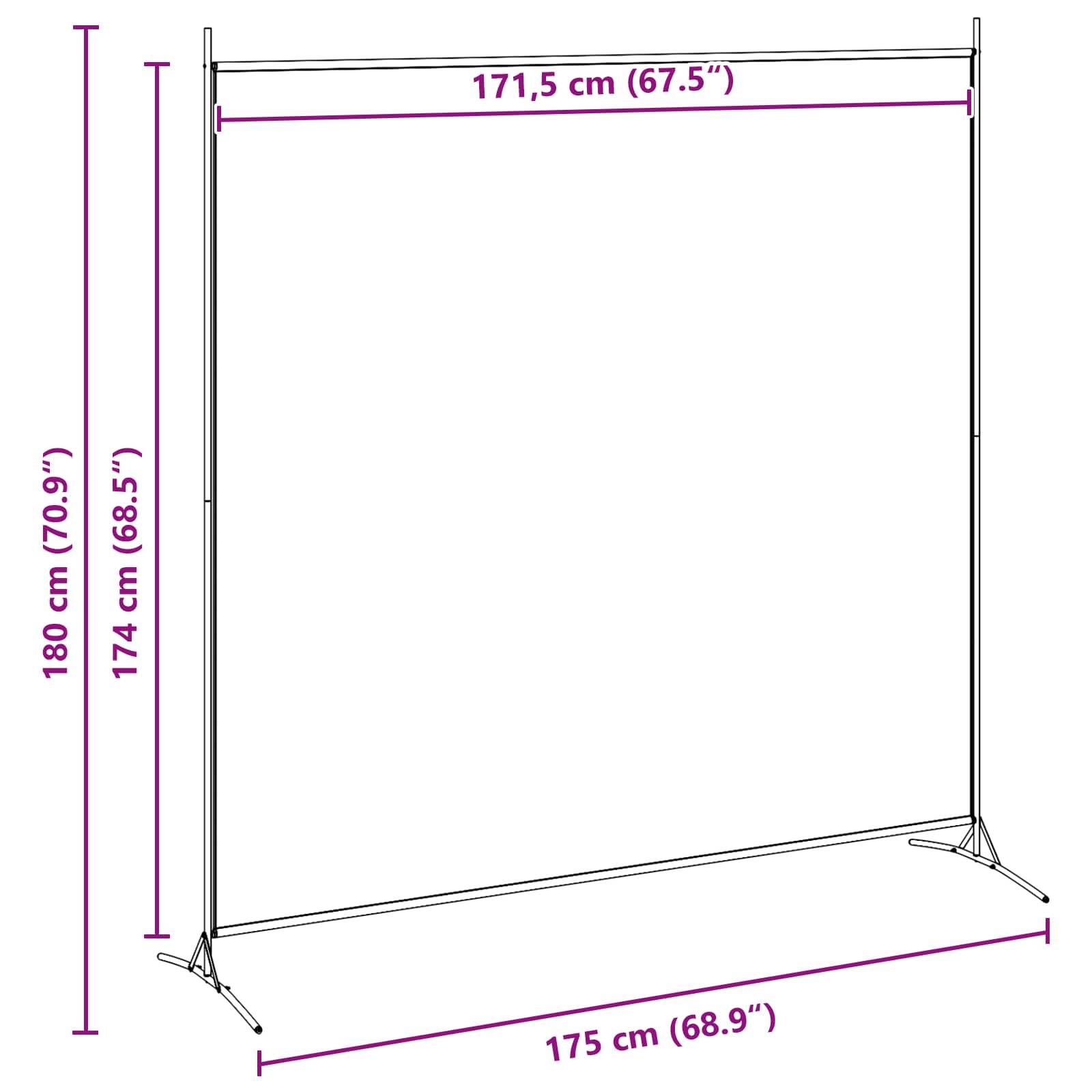 vidaXL Einzel Panel Raumteiler Beige 175 x 180 cm Stoff