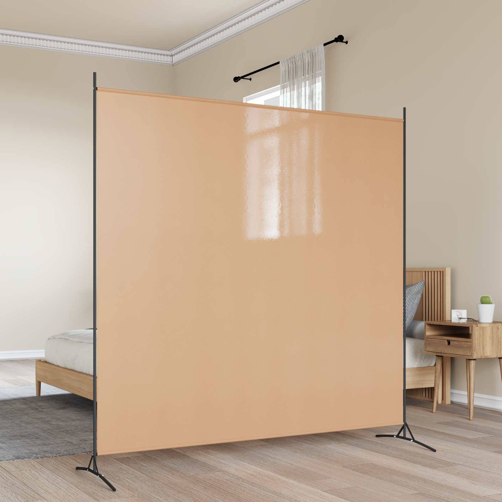 vidaXL Einzel Panel Raumteiler Beige 175 x 180 cm Stoff