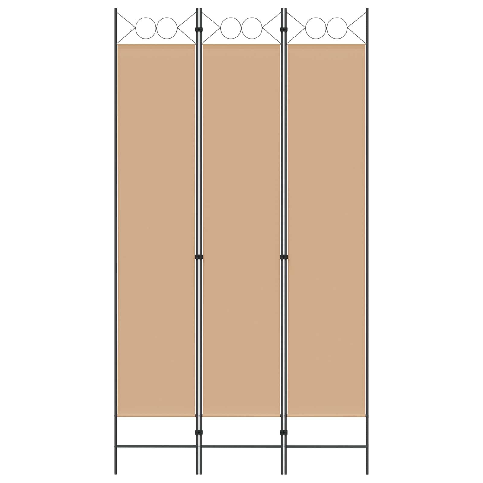 vidaXL 3-teiliger Raumteiler Beige 120 x 220 cm Stoff