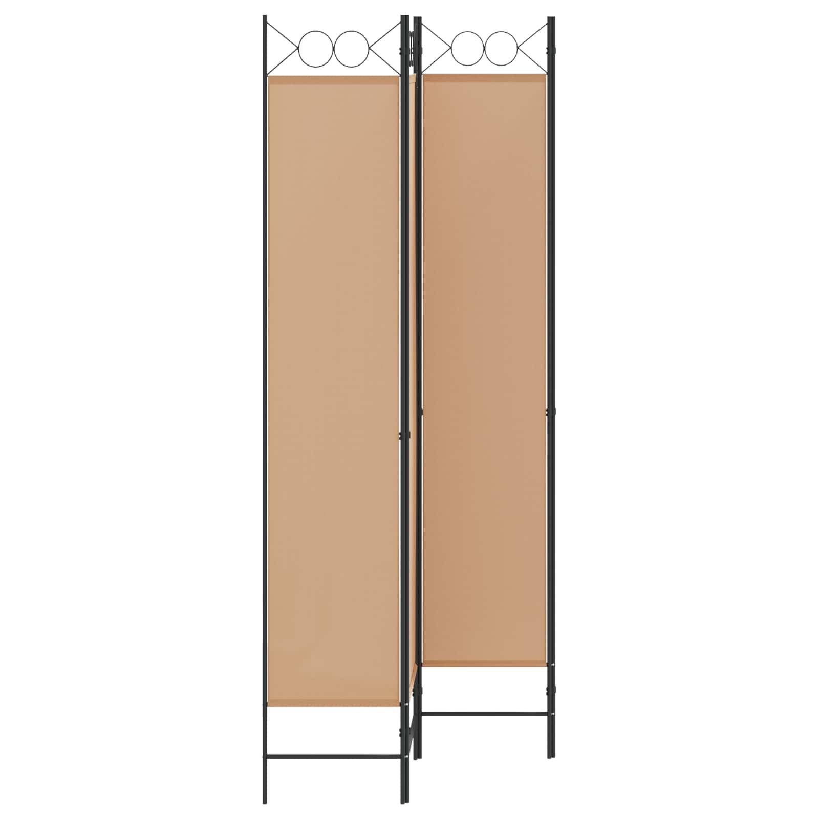 vidaXL 4-teiliger Raumteiler Beige 160 x 220 cm Stoff