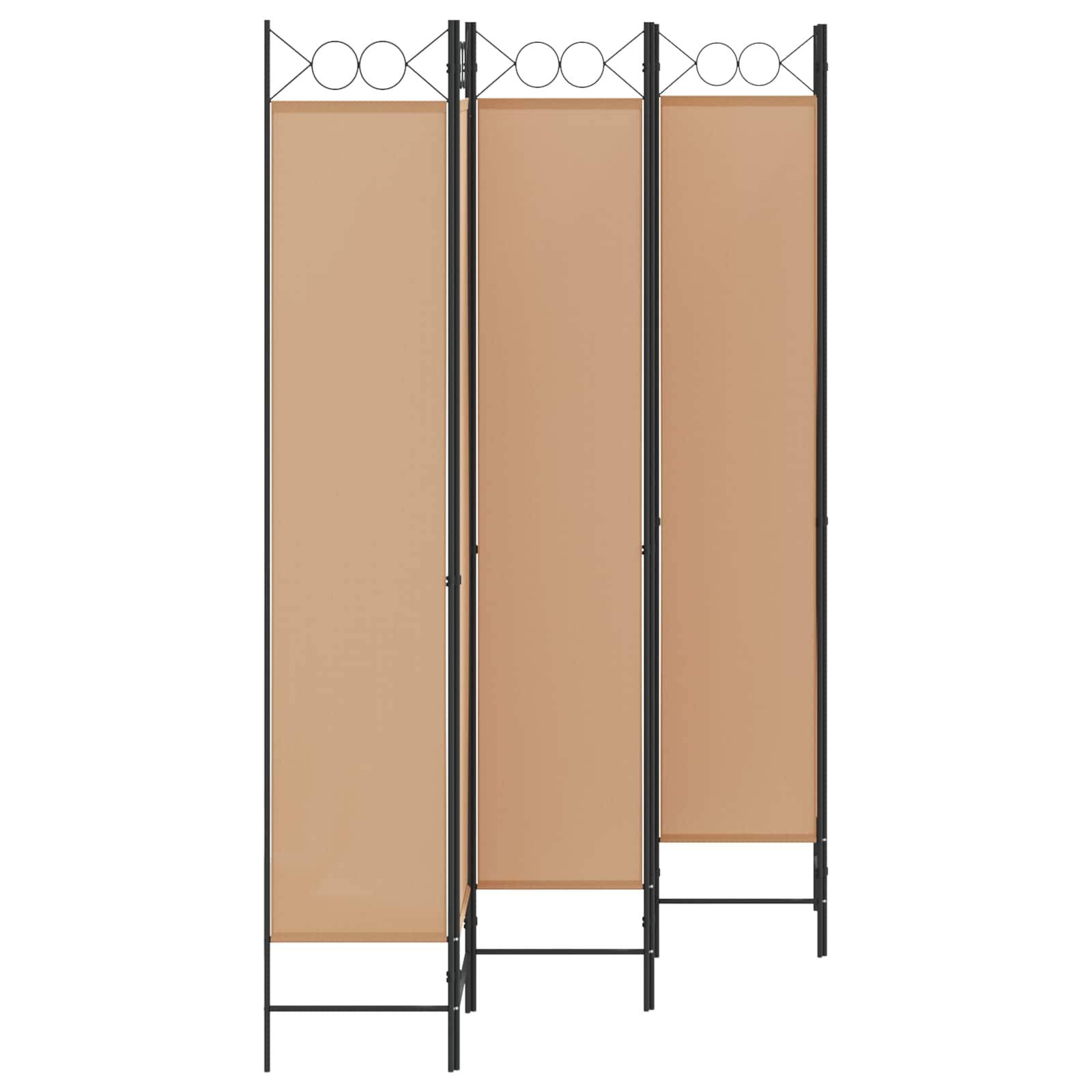 vidaXL 6-teiliger Raumtrenner Beige 240 x 220 cm Stoff