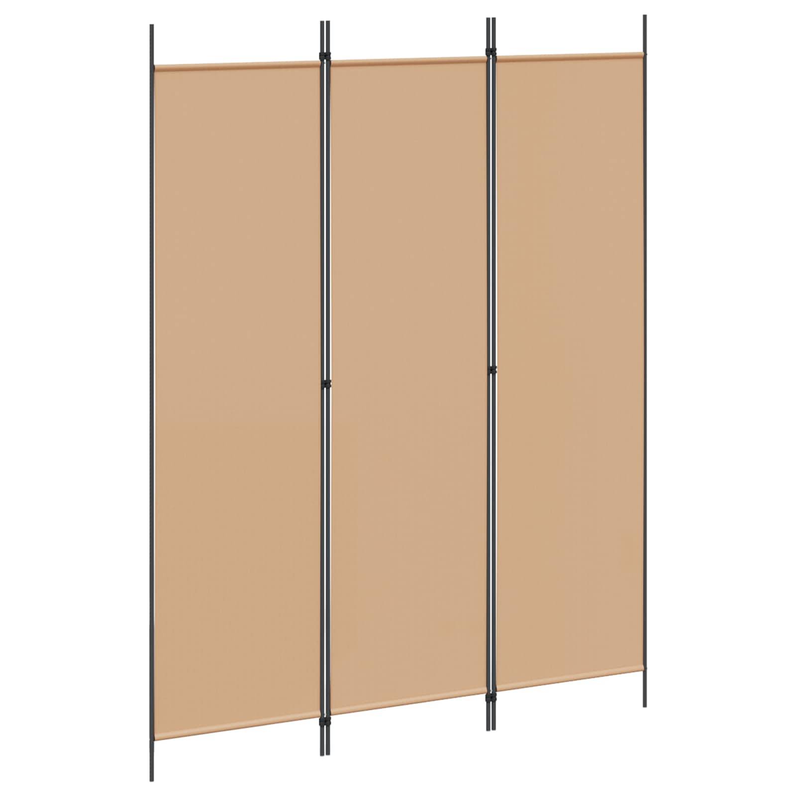 vidaXL 3-teiliger Raumteiler Beige 150 x 200 cm Stoff