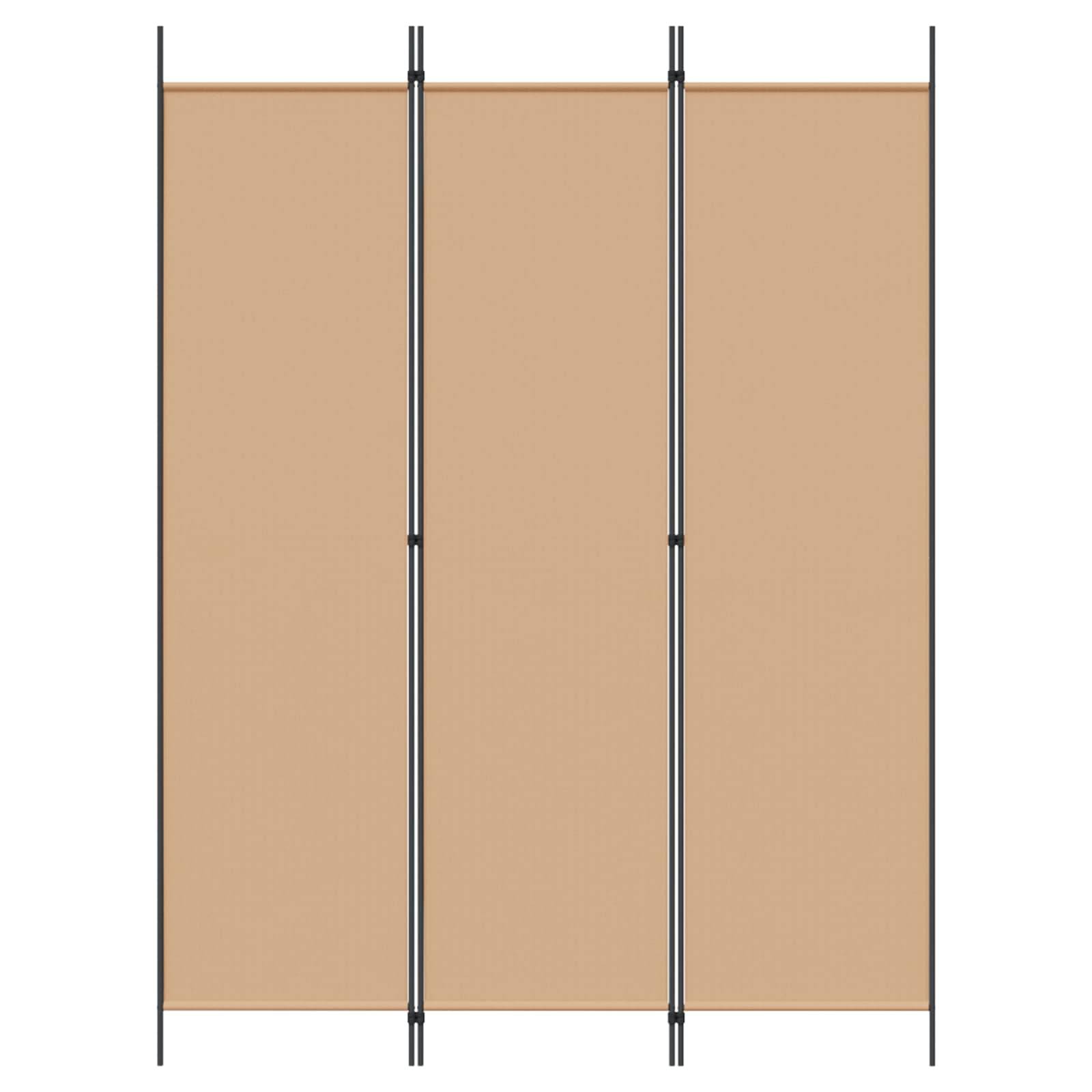 vidaXL 3-teiliger Raumteiler Beige 150 x 200 cm Stoff