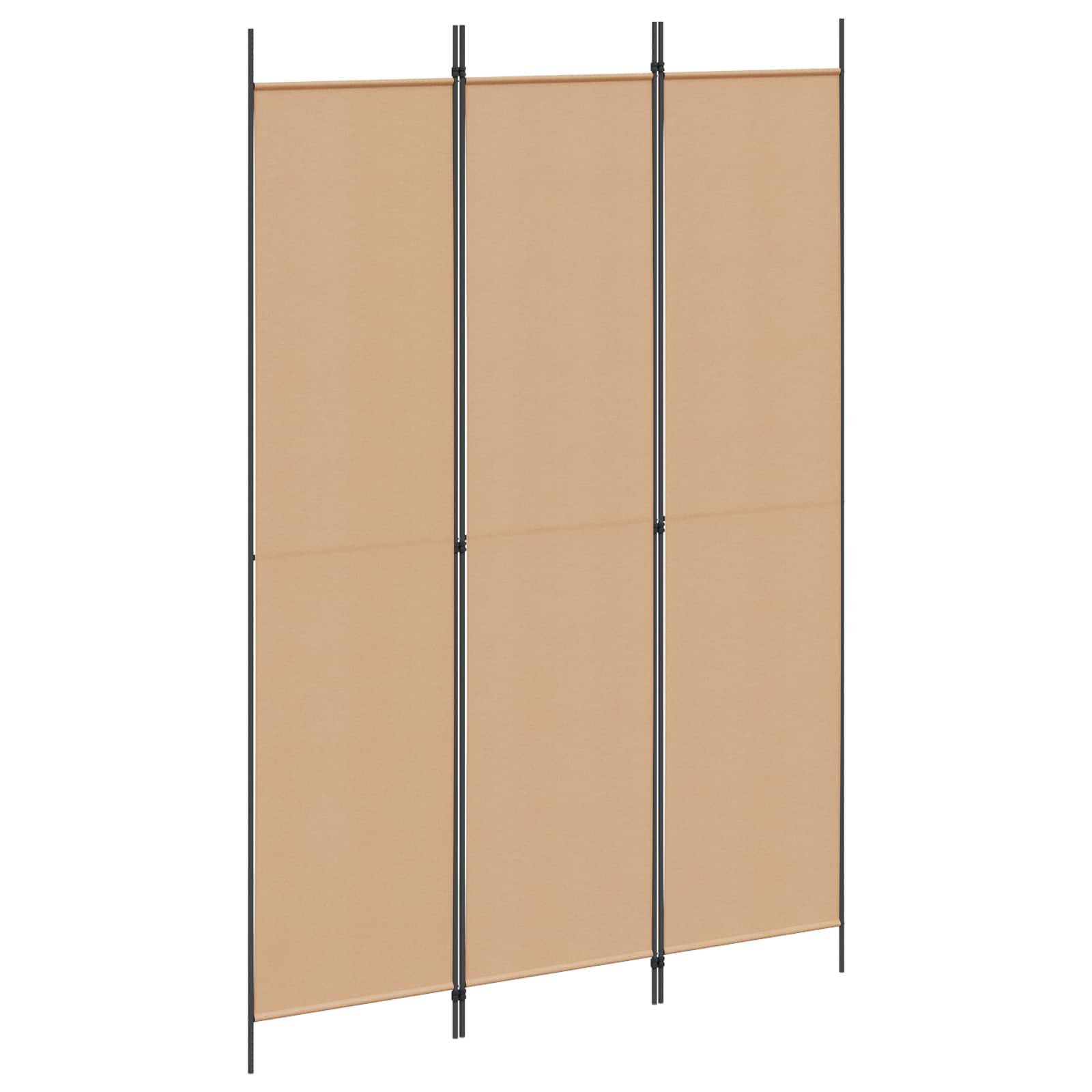 vidaXL 3-teiliger Raumteiler Beige 150 x 220 cm Stoff