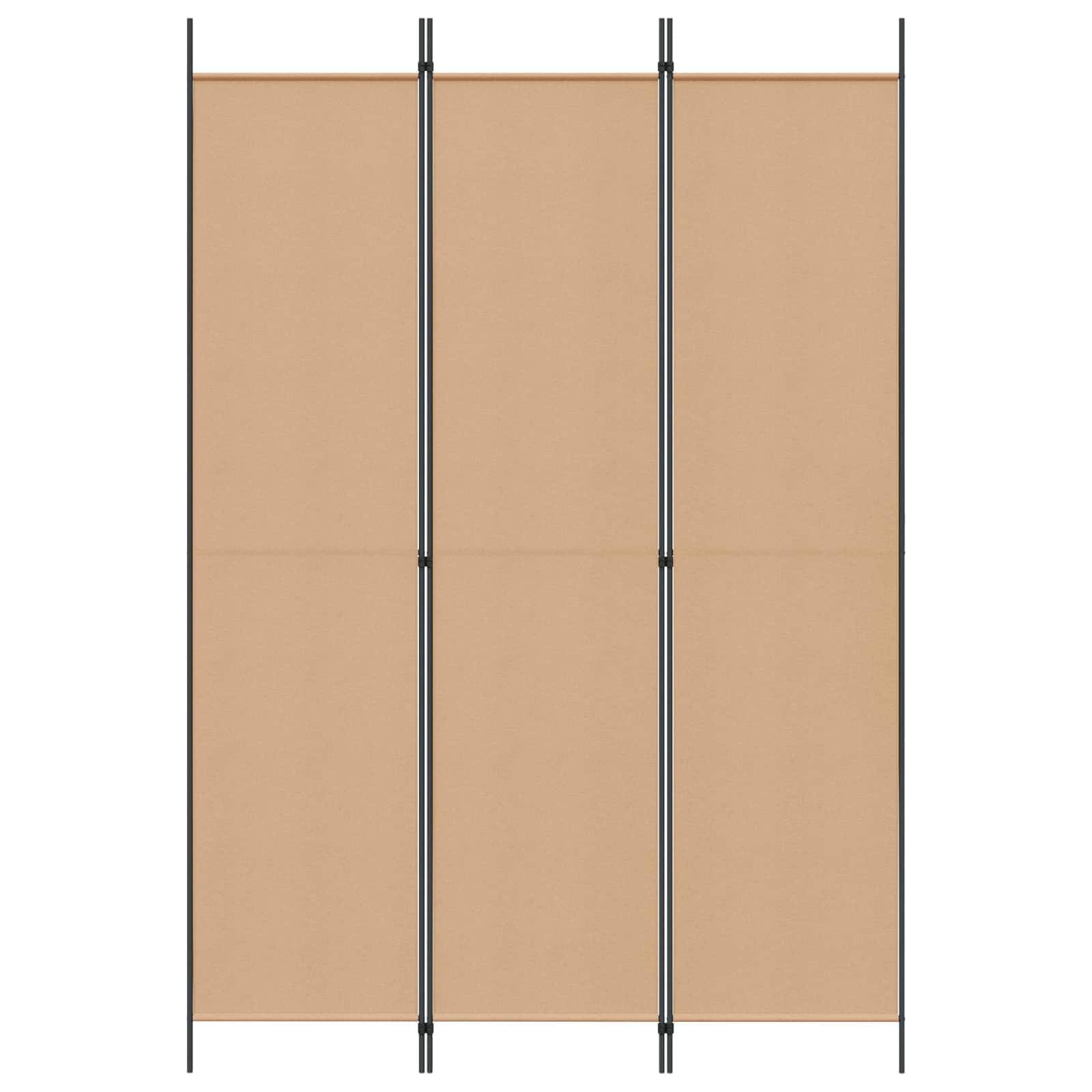 vidaXL 3-teiliger Raumteiler Beige 150 x 220 cm Stoff