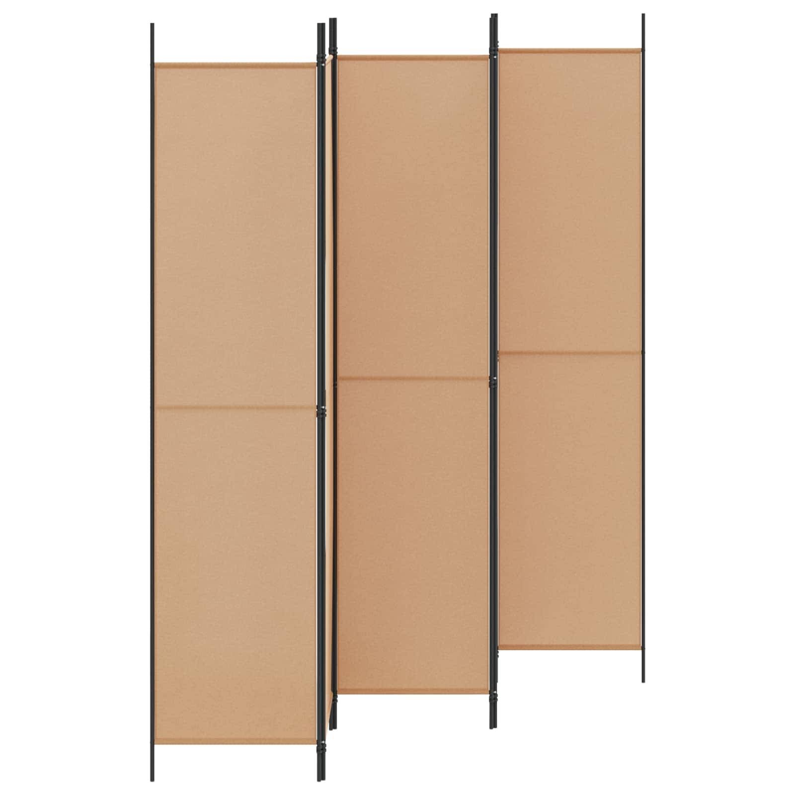 vidaXL 5-teiliger Raumteiler Beige 250 x 220 cm Stoff