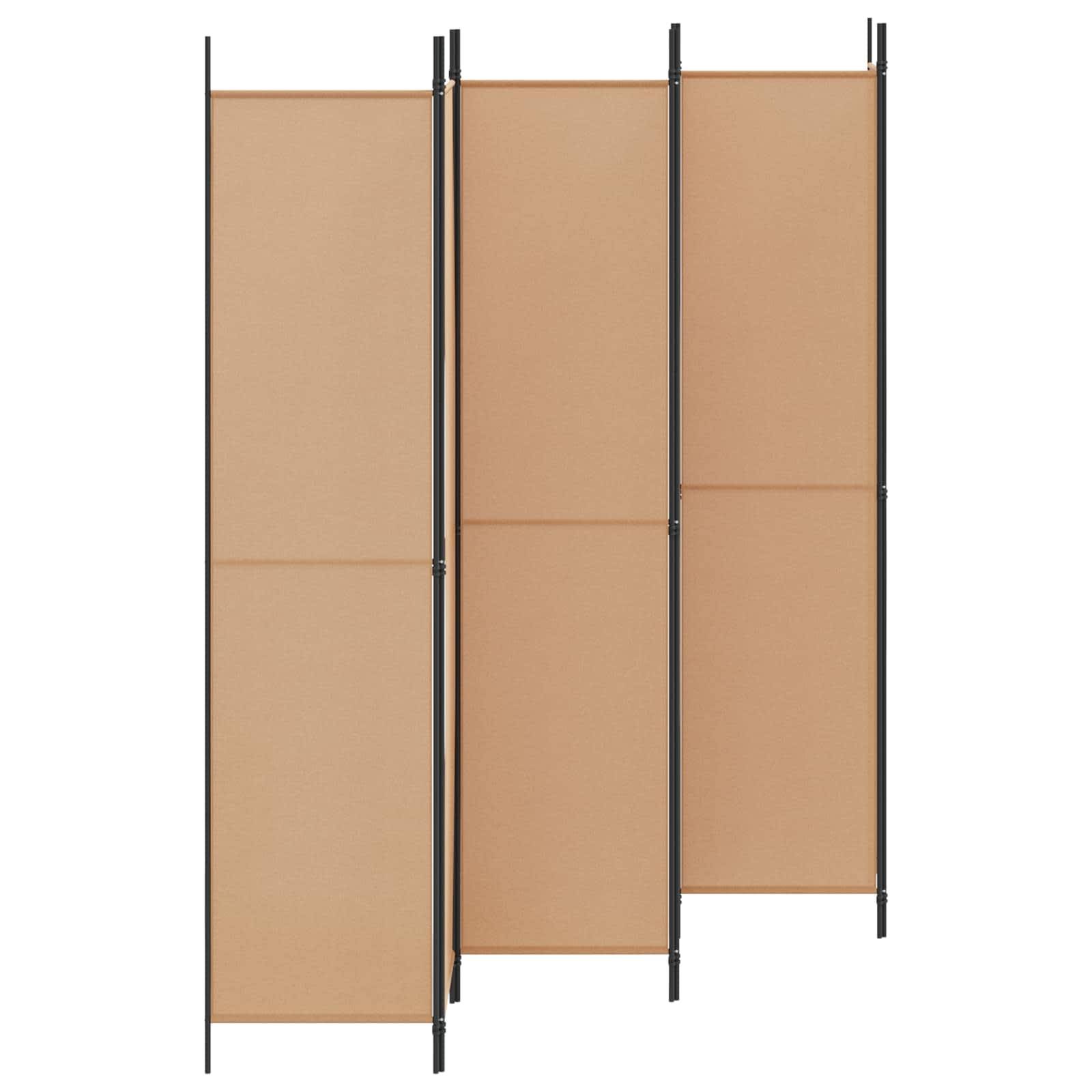 vidaXL 6-teiliger Raumtrenner Beige 300 x 220 cm Stoff