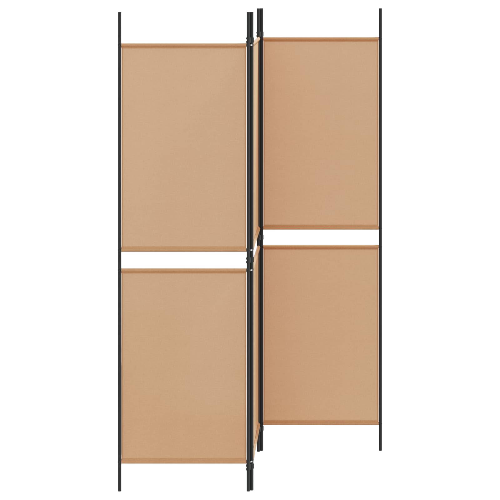 vidaXL 3-teiliger Raumteiler Beige 150 x 180 cm Stoff